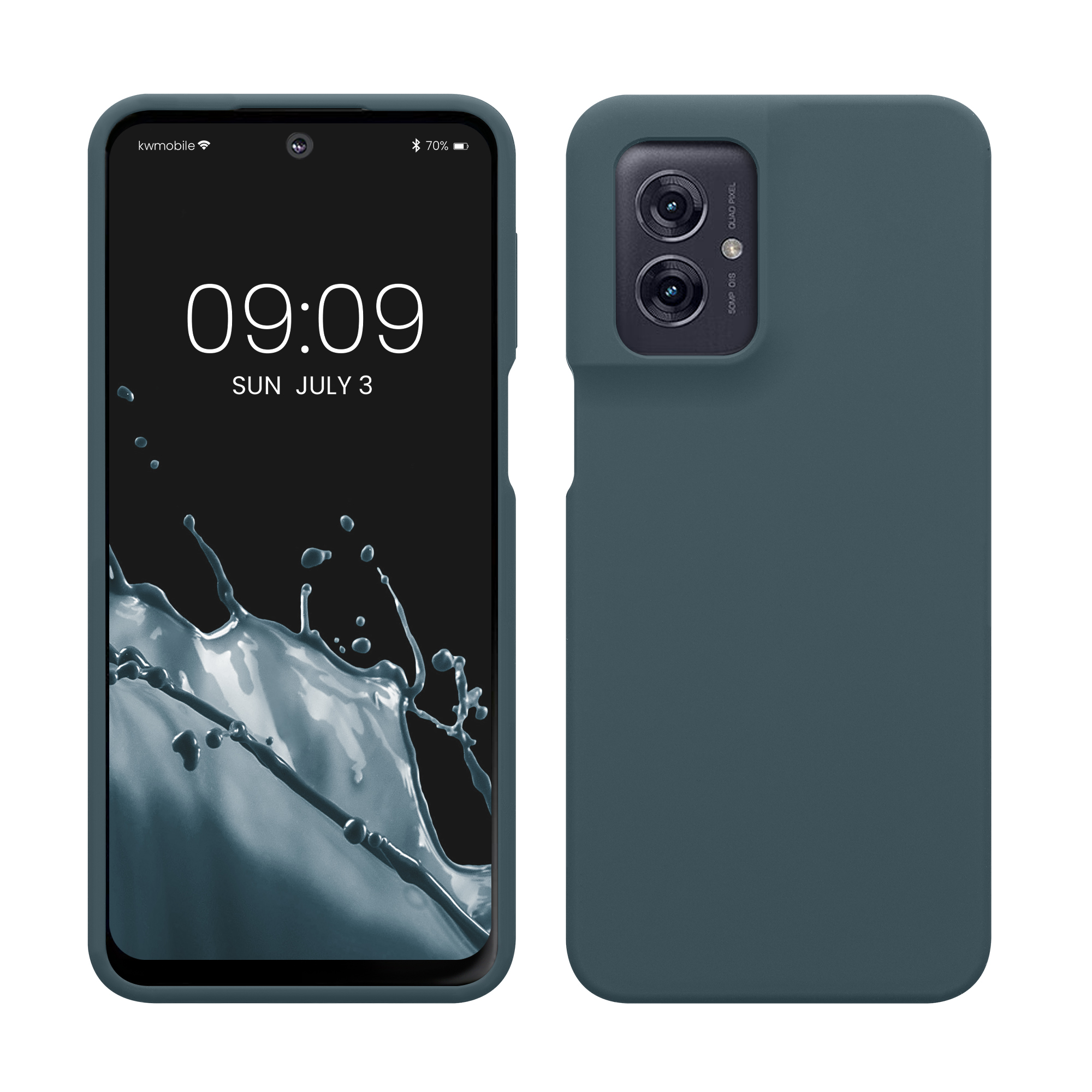 Silikonový kryt kwmobile pro Motorola Moto G55 5G - Tmavě břidlicová