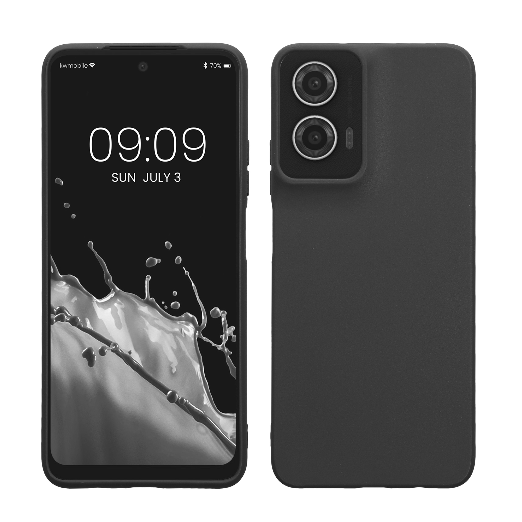 Silikonový kryt kwmobile pro Motorola Moto G35 5G - Matná černá