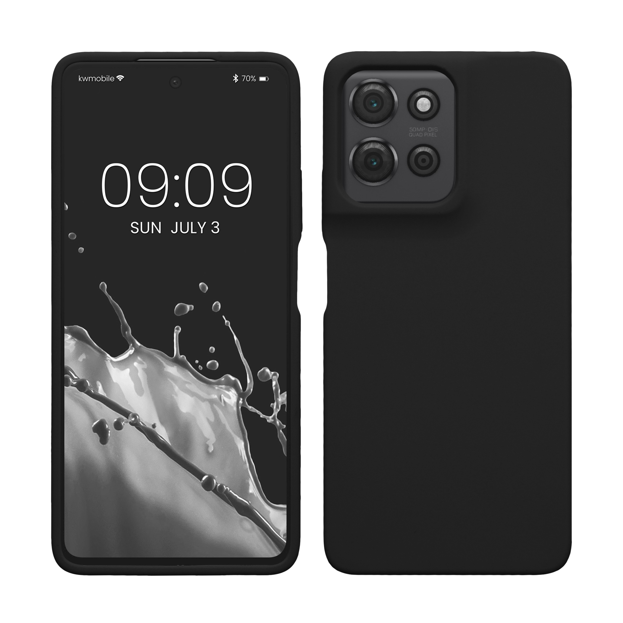 Kwmobile Silikonový kryt Motorola Moto G75 5G černá