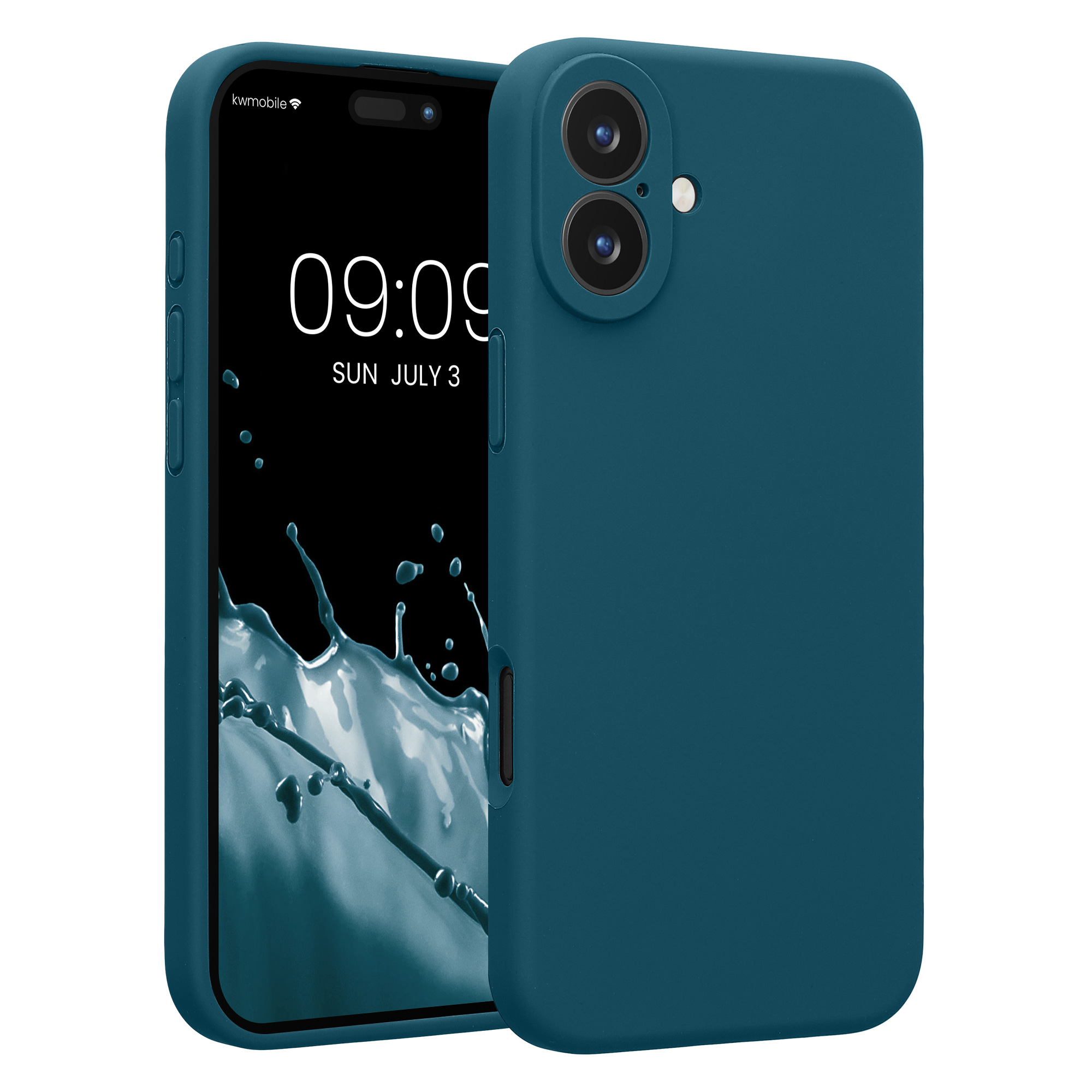 Silikonový kryt na mobil Apple iPhone 16 Plus kwmobile - Teal Matte