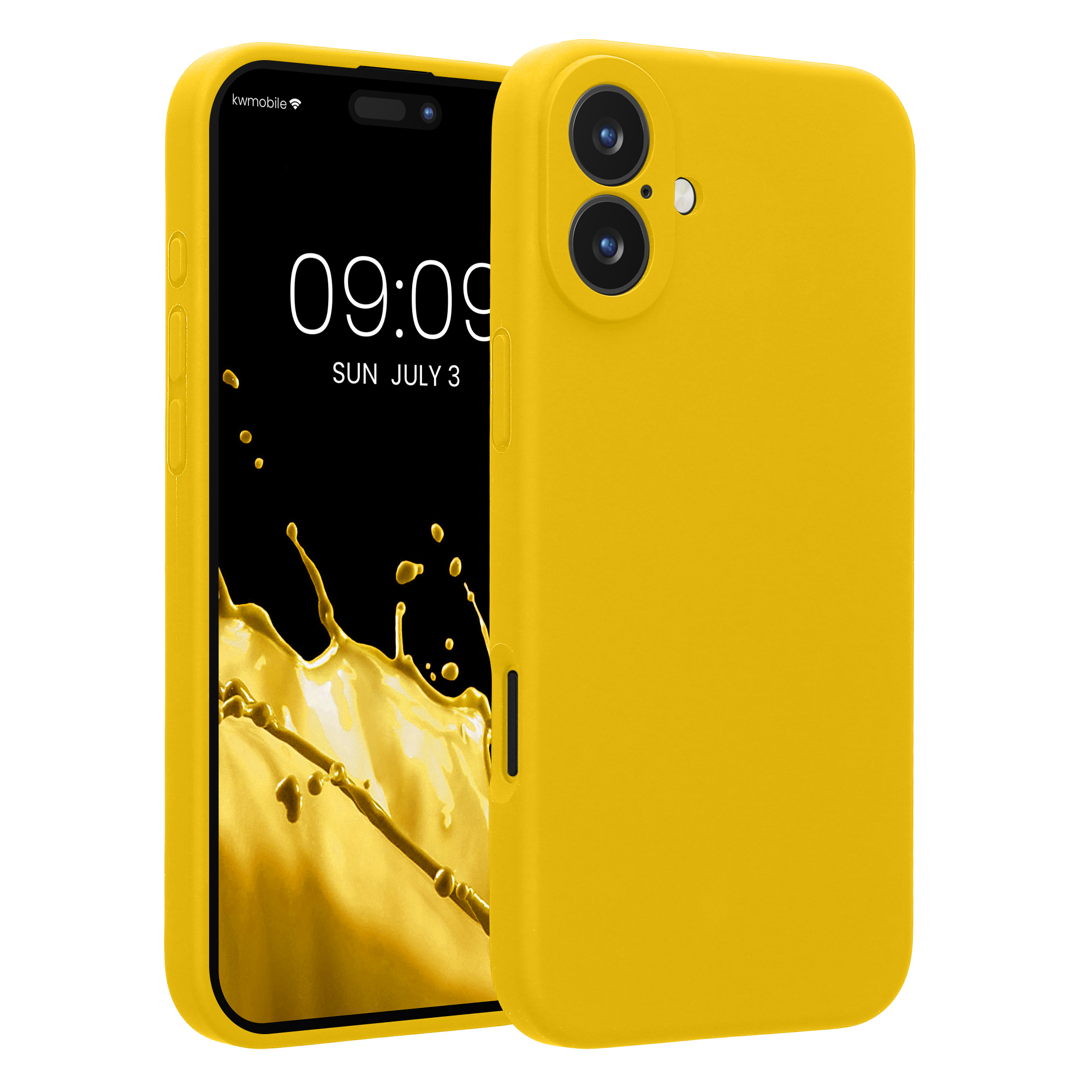 Silikonový kryt na mobil Apple iPhone 16 Plus kwmobile - žlutá