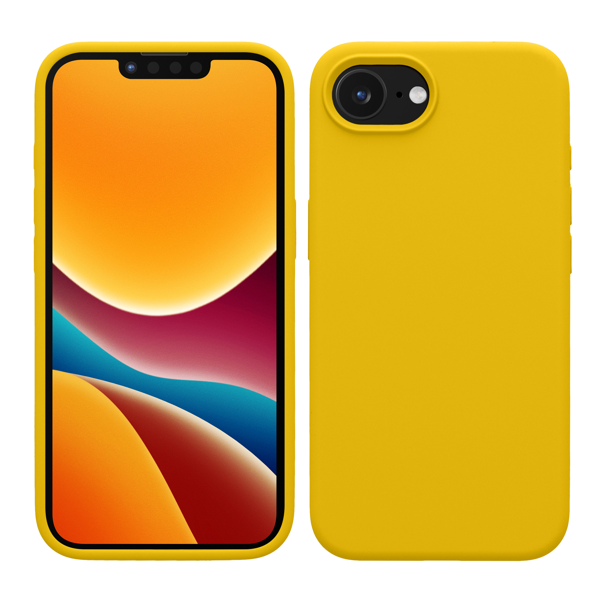 Silikonový kryt kwmobile pro Apple iPhone 17e / iPhone 16e - žlutá