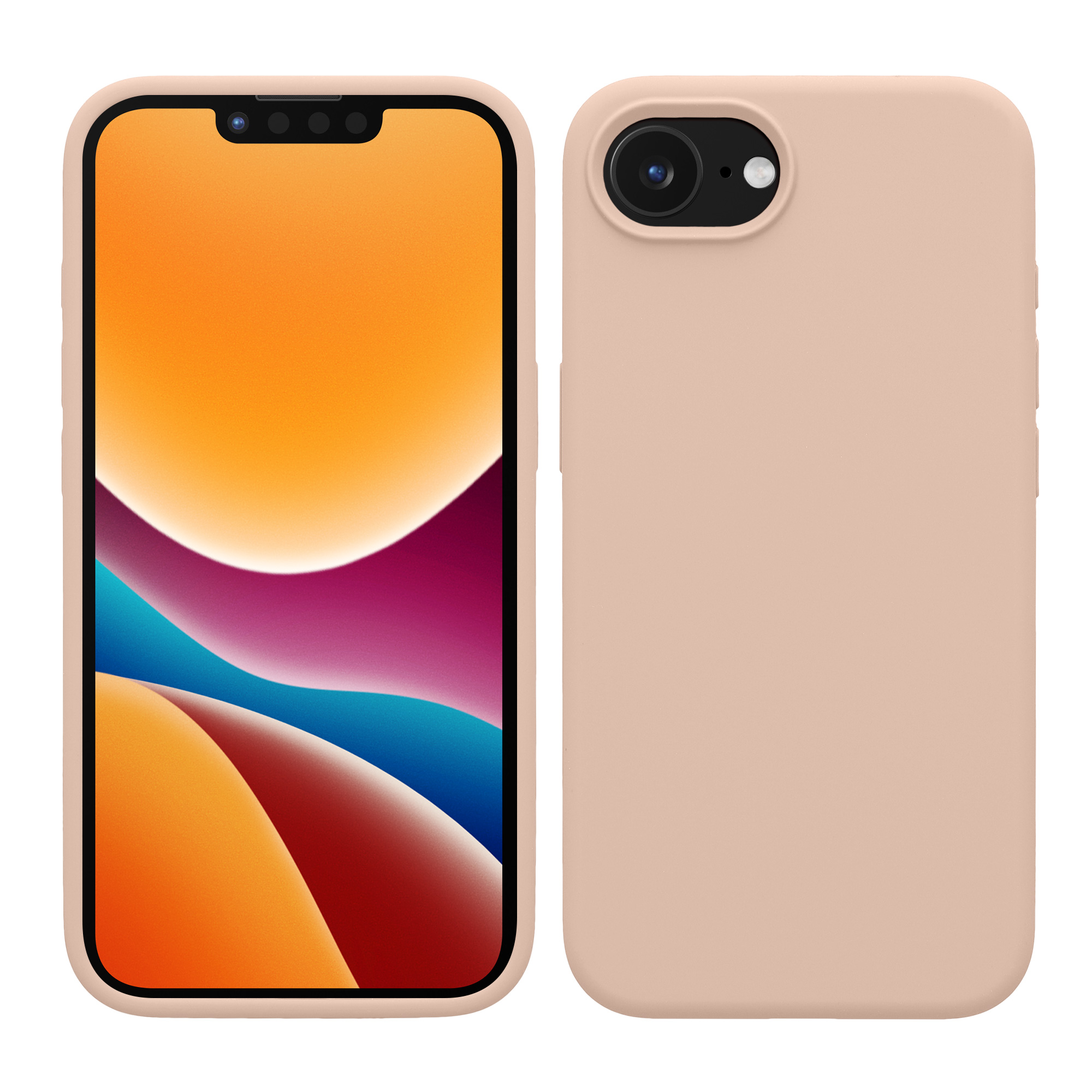 Silikonový kryt Kwmobile pro iPhone 17e / 16e - wireless charging coconut swirl