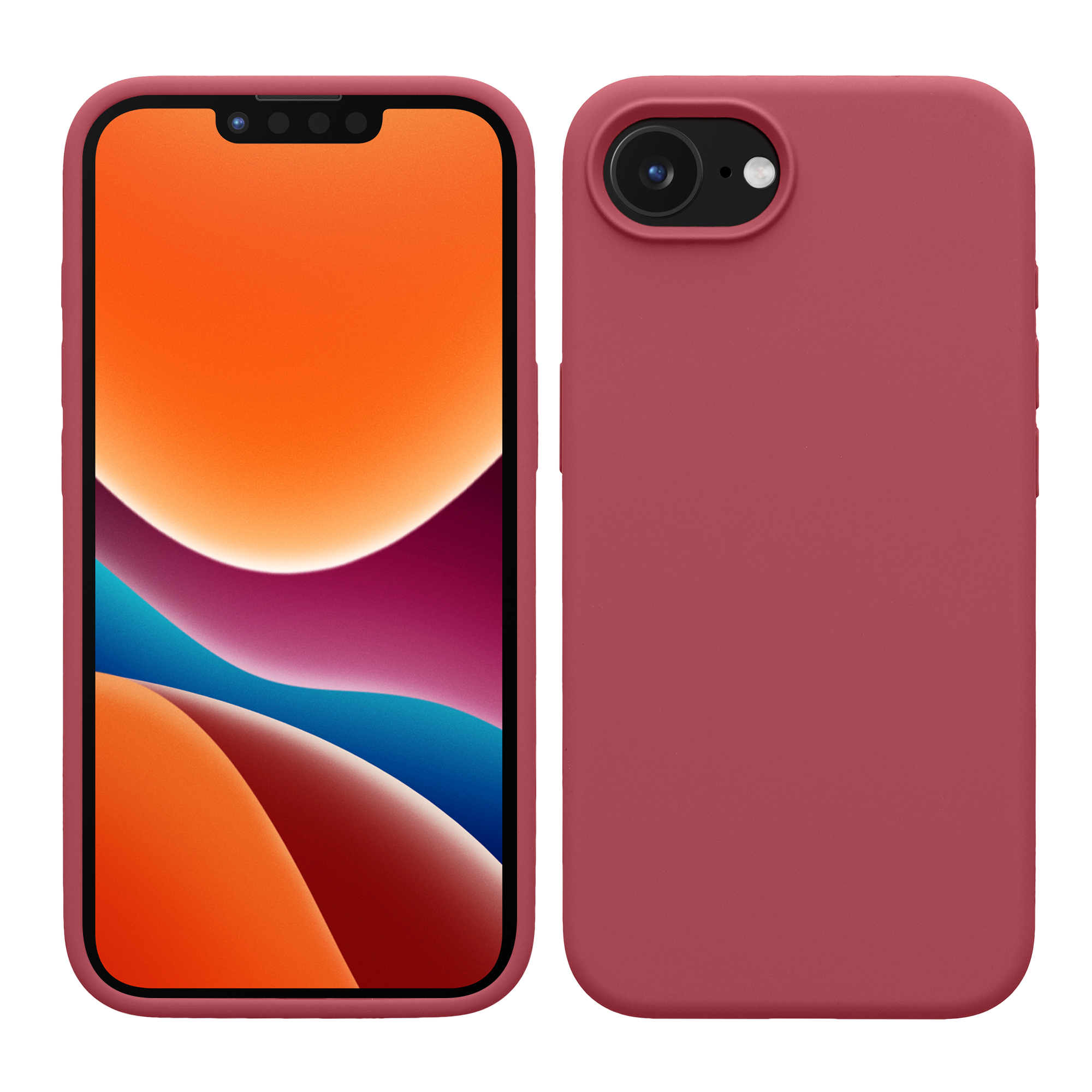 Silikonový kryt Kwmobile pro iPhone 17e / 16e - wireless charging dark rose