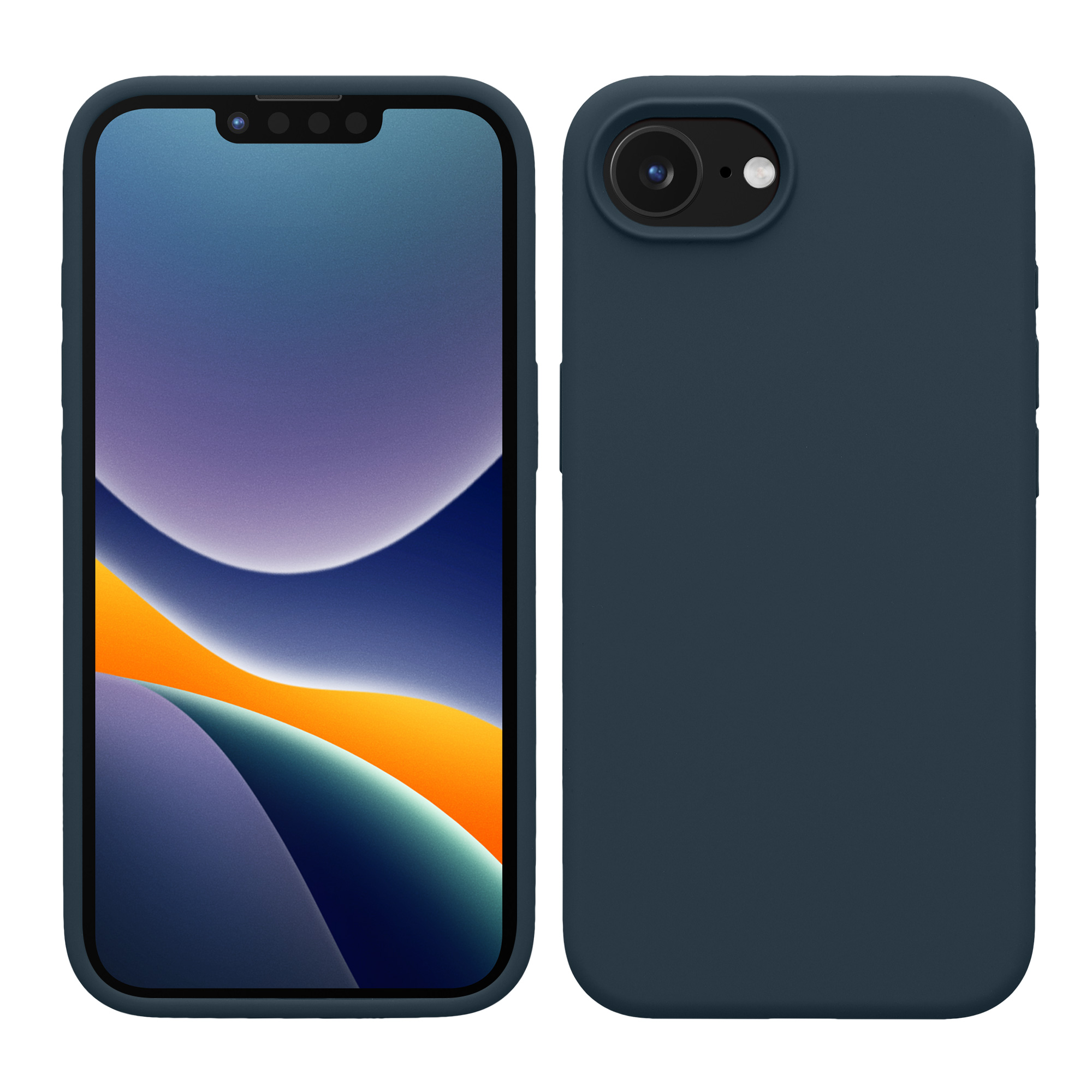 Silikonový kryt Kwmobile pro iPhone 17e / 16e - wireless charging dark slate
