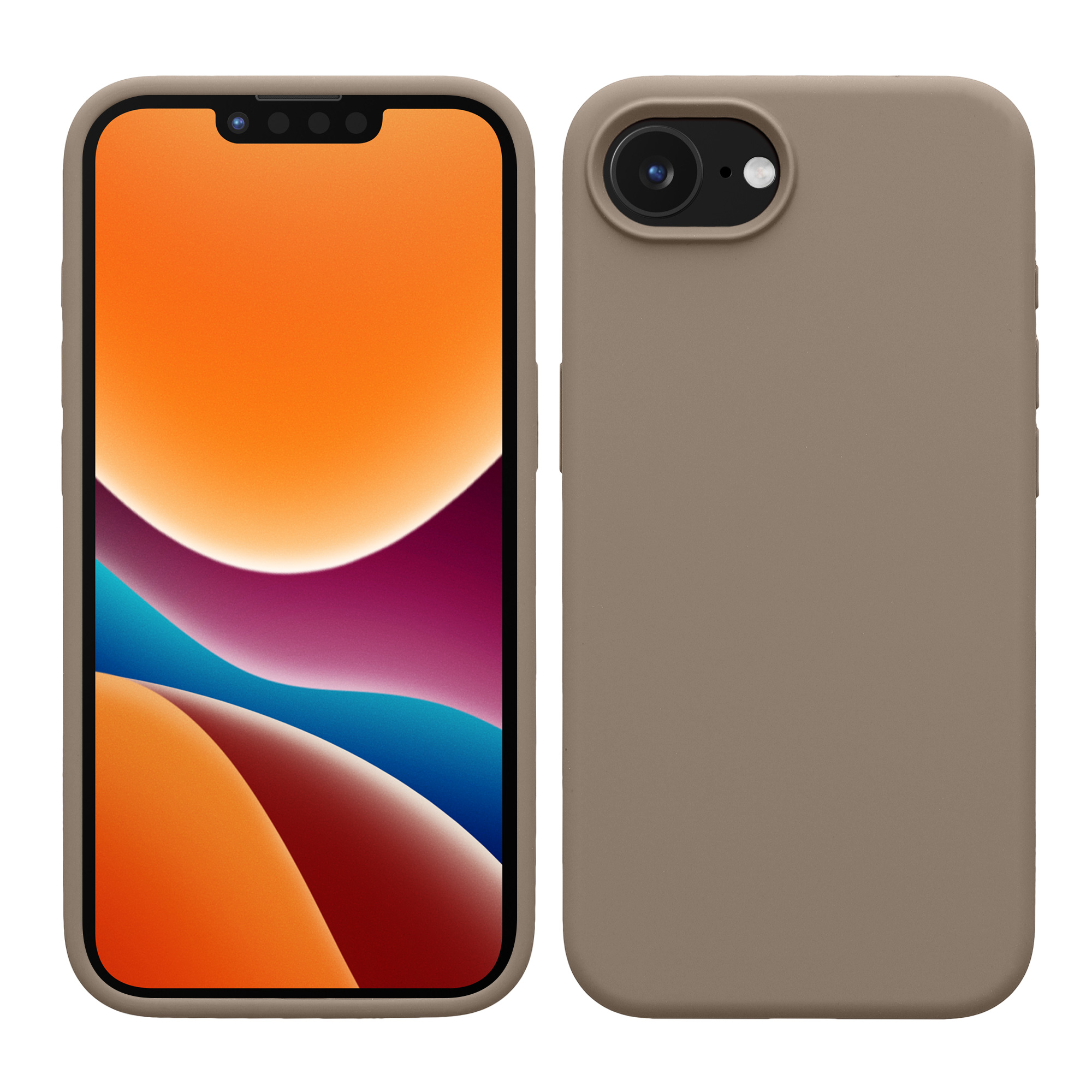 Silikonový kryt kwmobile pro Apple iPhone 17e / iPhone 16e - hnědá