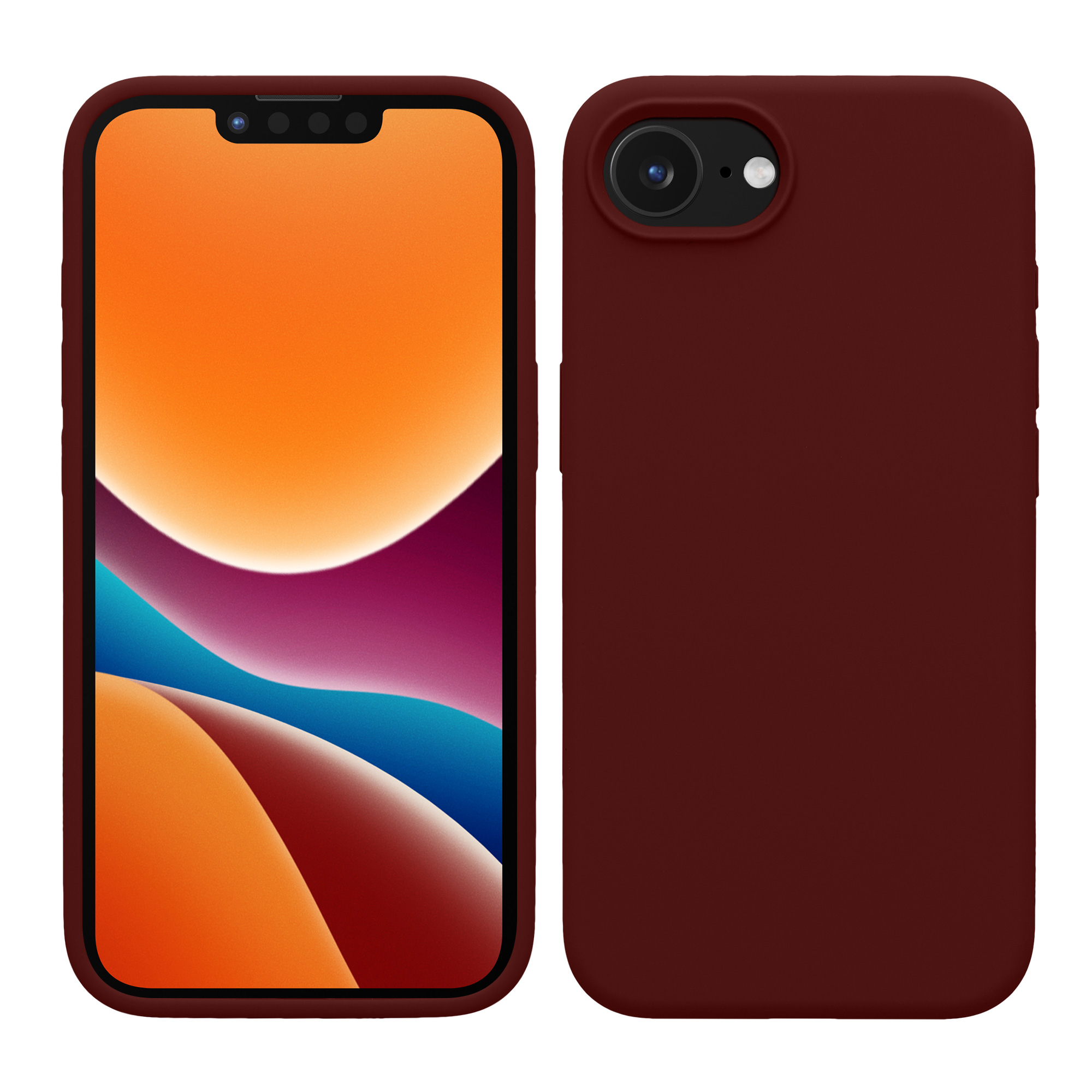 Silikonový kryt kwmobile pro Apple iPhone 17e / iPhone 16e - červená