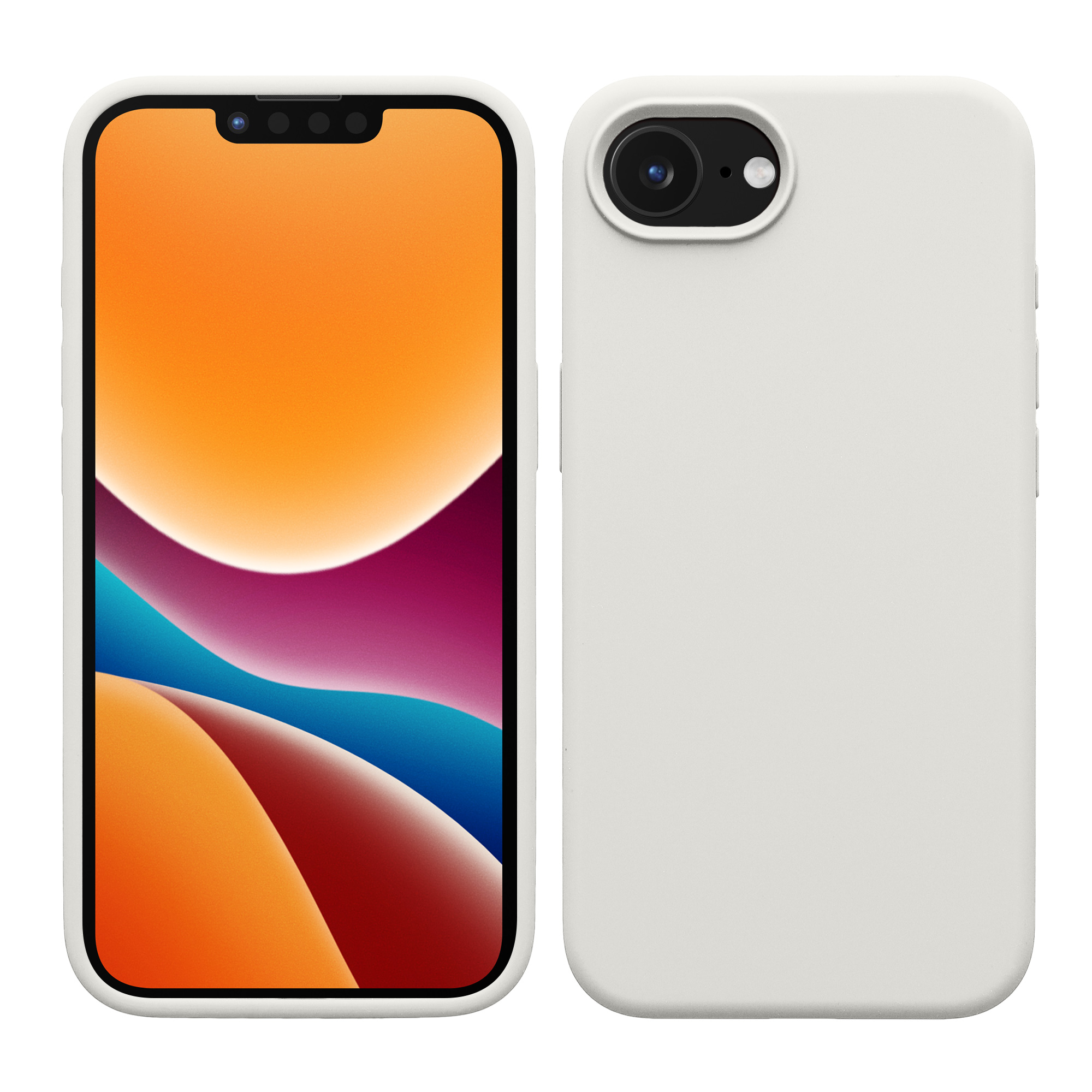 Silikonový kryt kwmobile pro Apple iPhone 17e / iPhone 16e - bílá