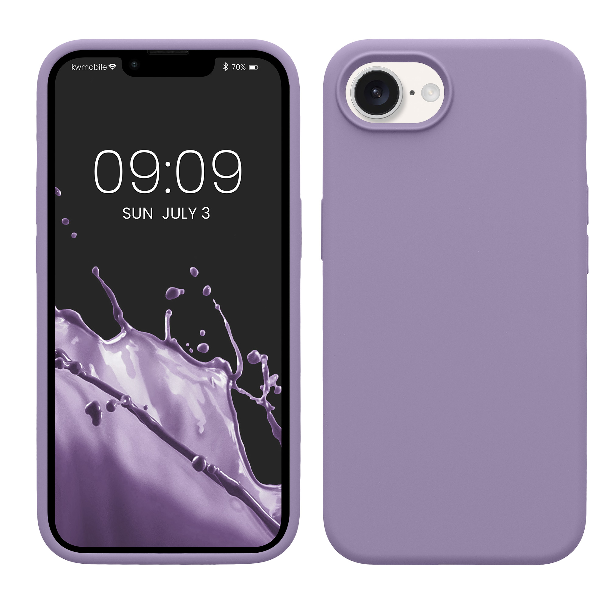Silikonový kryt kwmobile pro Apple iPhone 17e / iPhone 16e - fialová
