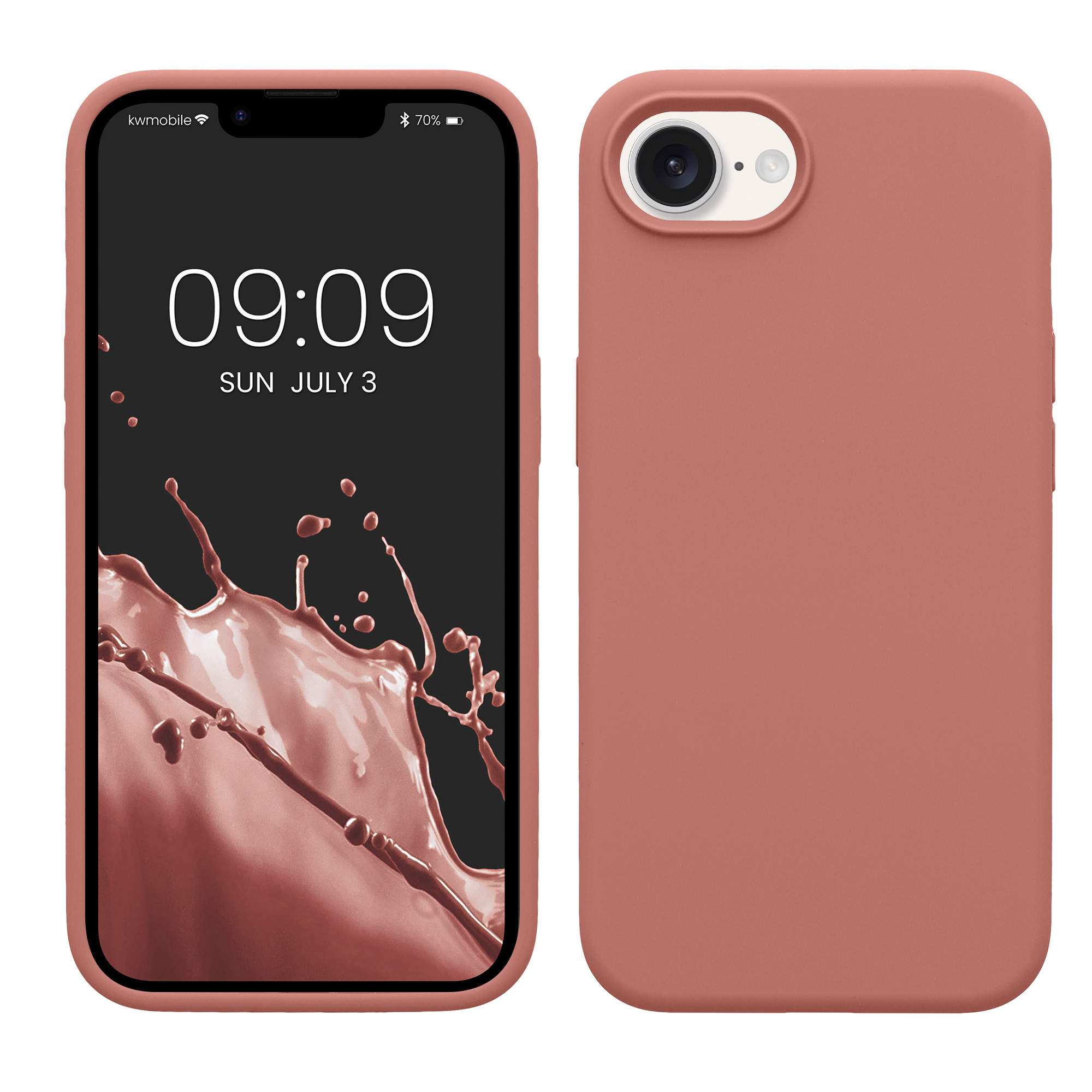 Silikonový kryt Kwmobile pro iPhone 17e / 16e - wireless charging winter rose