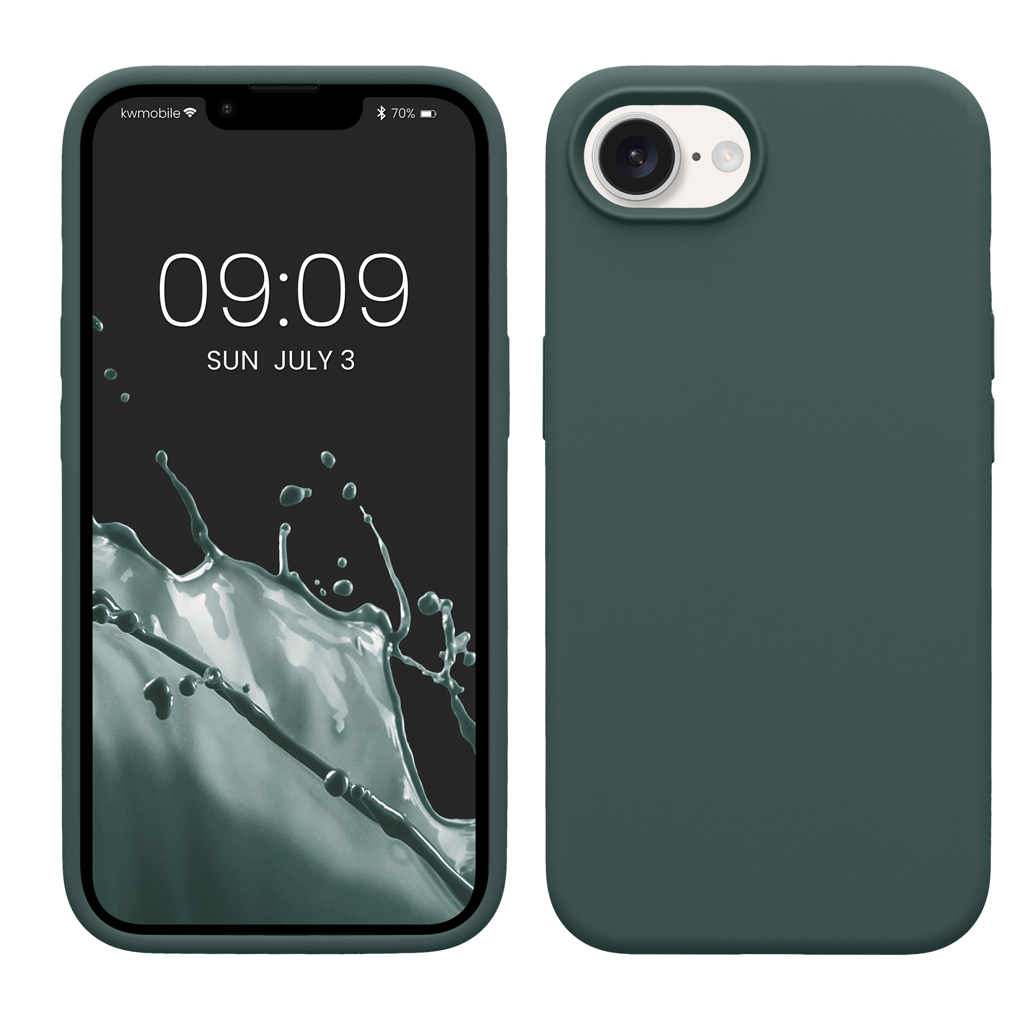 Pouzdro pro Apple iPhone 17e / iPhone 16e kwmobile silikonové - modrozelená