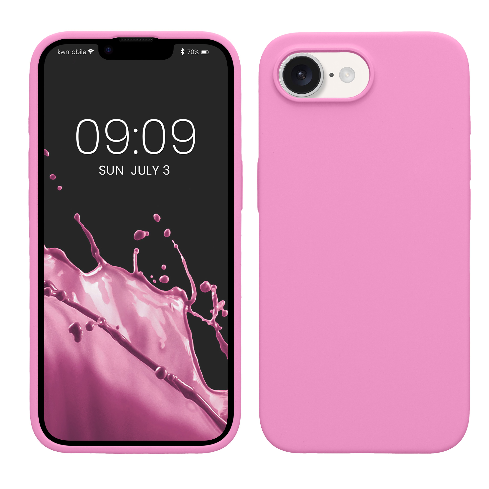 Pouzdro pro Apple iPhone 17e / iPhone 16e kwmobile silikonové - růžová levandulová