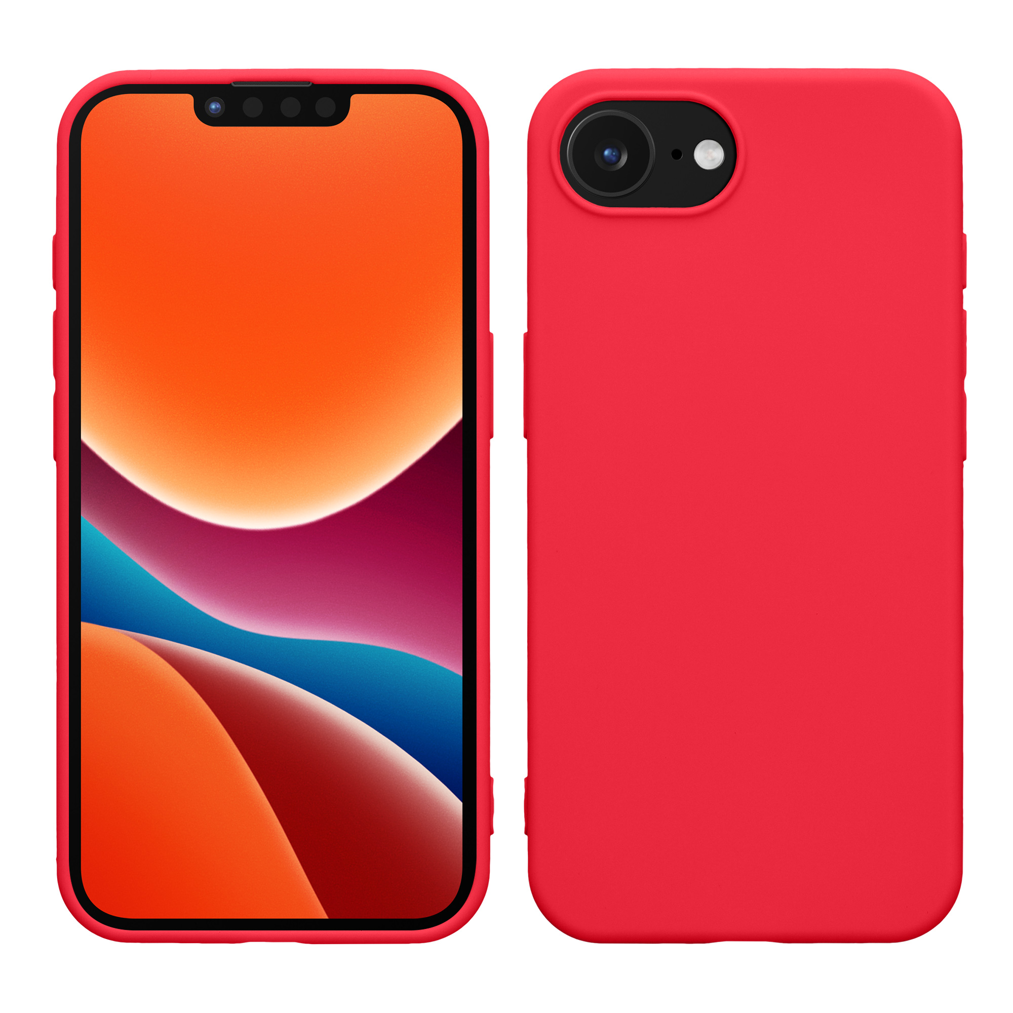 Silikonový kryt Kwmobile pro iPhone 17e / 16e - neonově růžová