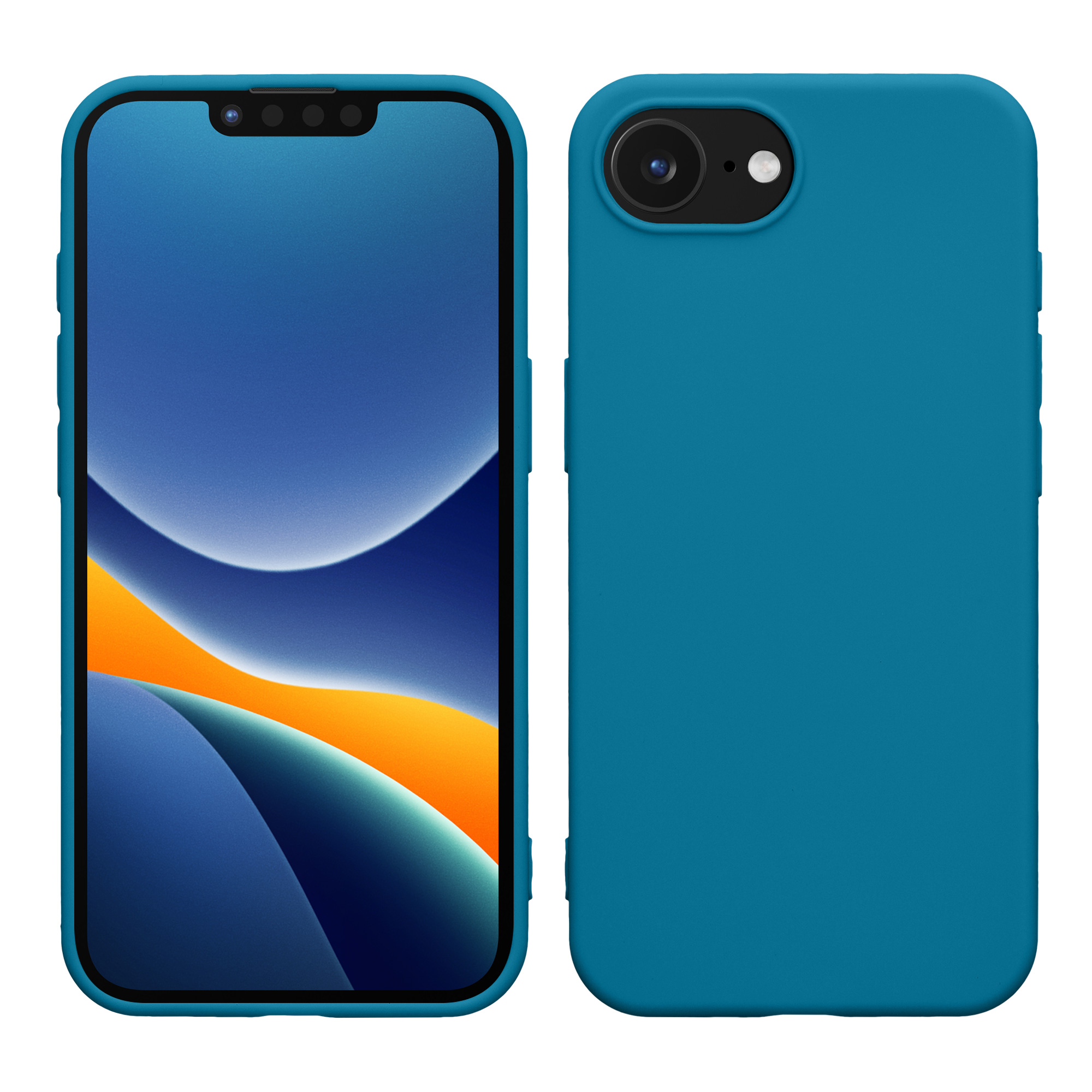 Silikonový kryt Kwmobile pro iPhone 17e / 16e - karibsky modrá