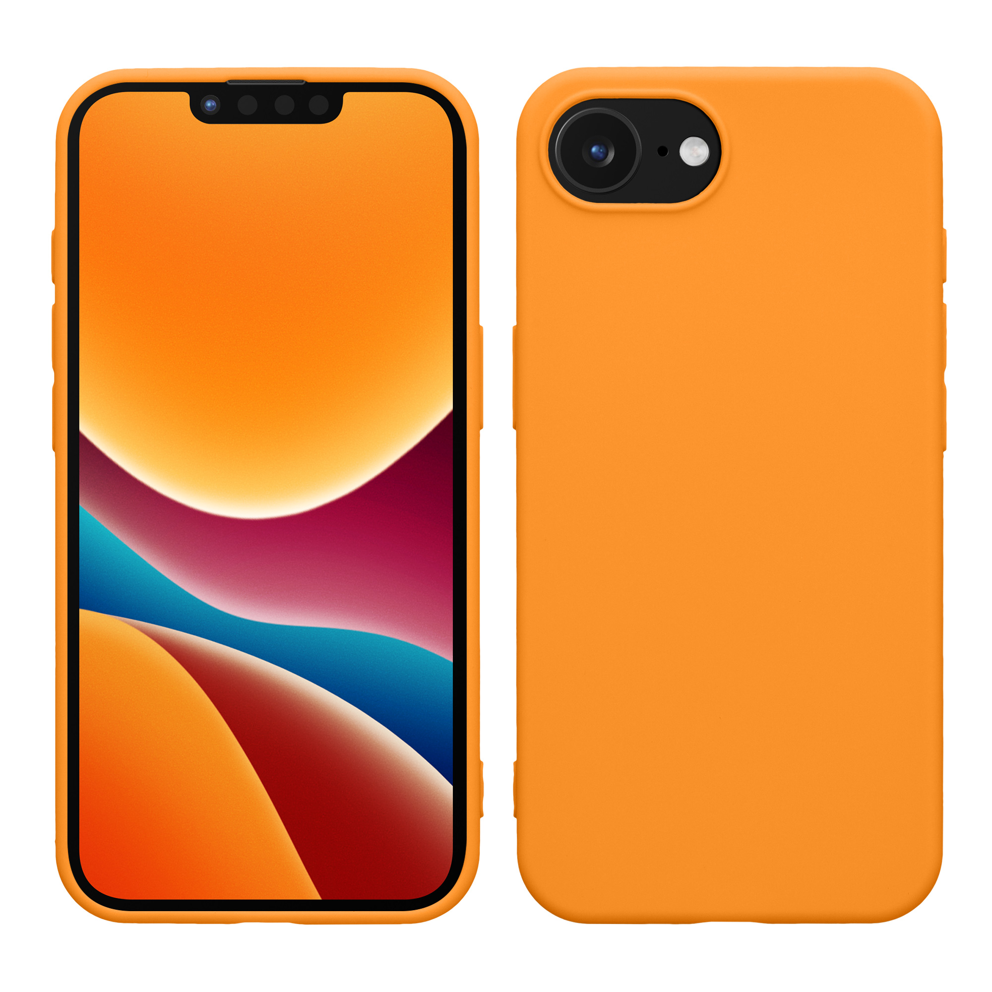 Silikonový kryt Kwmobile pro iPhone 17e / 16e - fruity orange