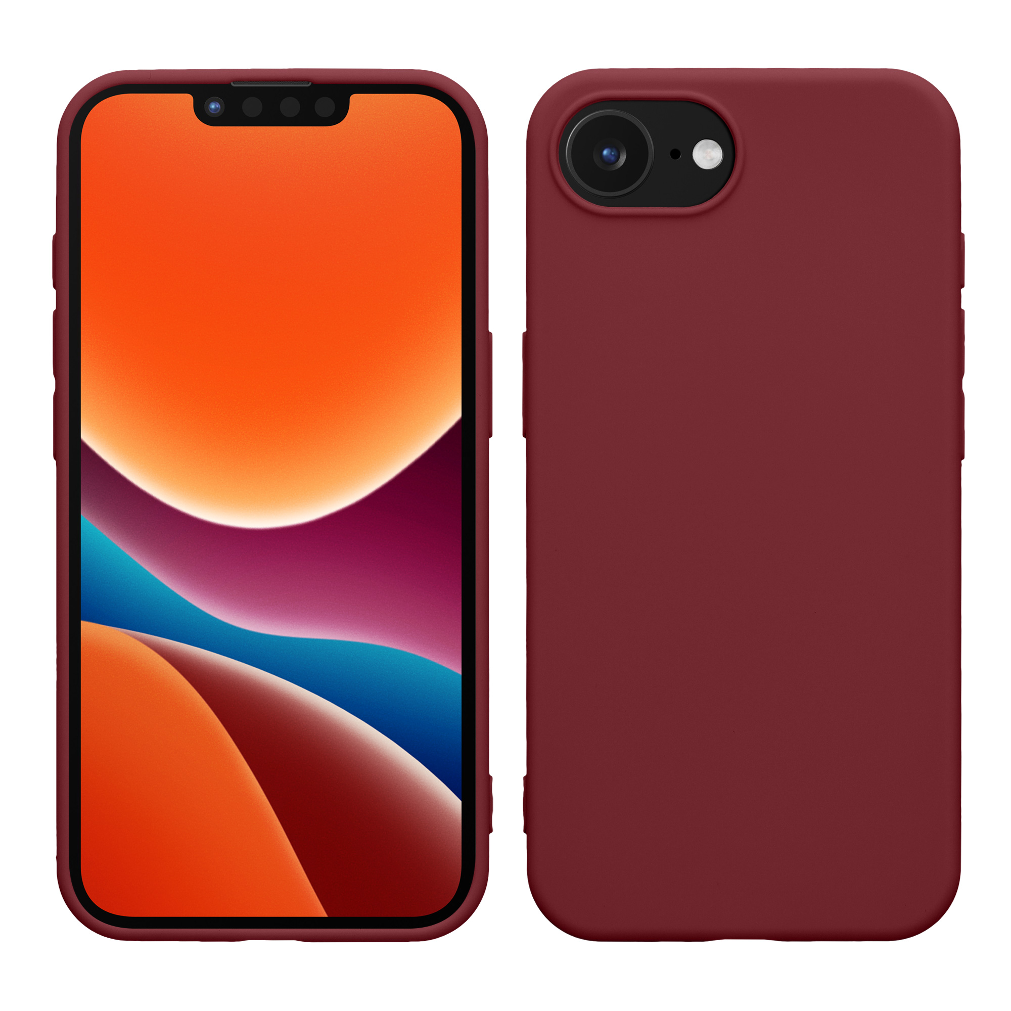 Silikonový kryt Kwmobile pro iPhone 17e / 16e - vínově fialová