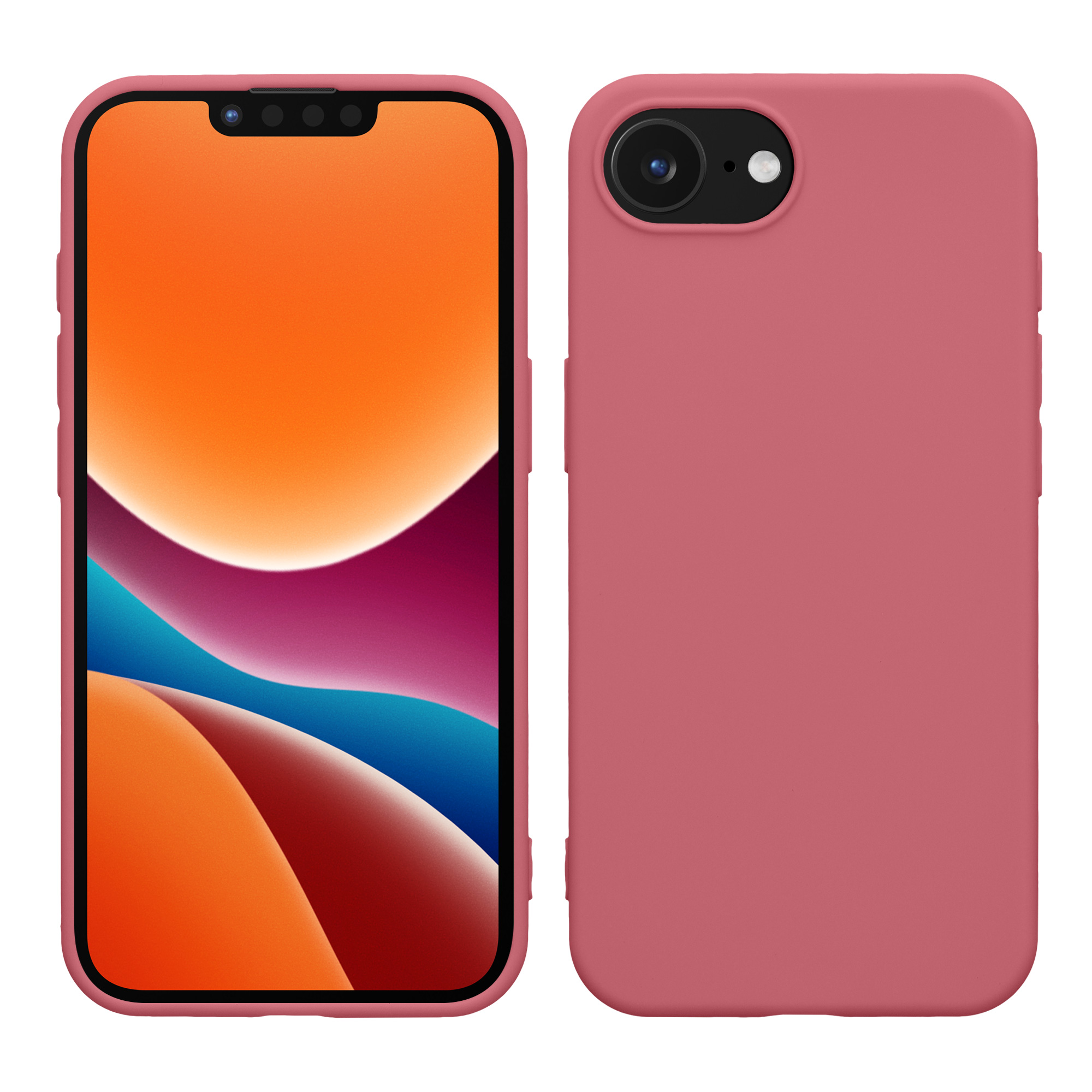 Silikonový kryt Kwmobile pro iPhone 17e / 16e - tmavě růžová