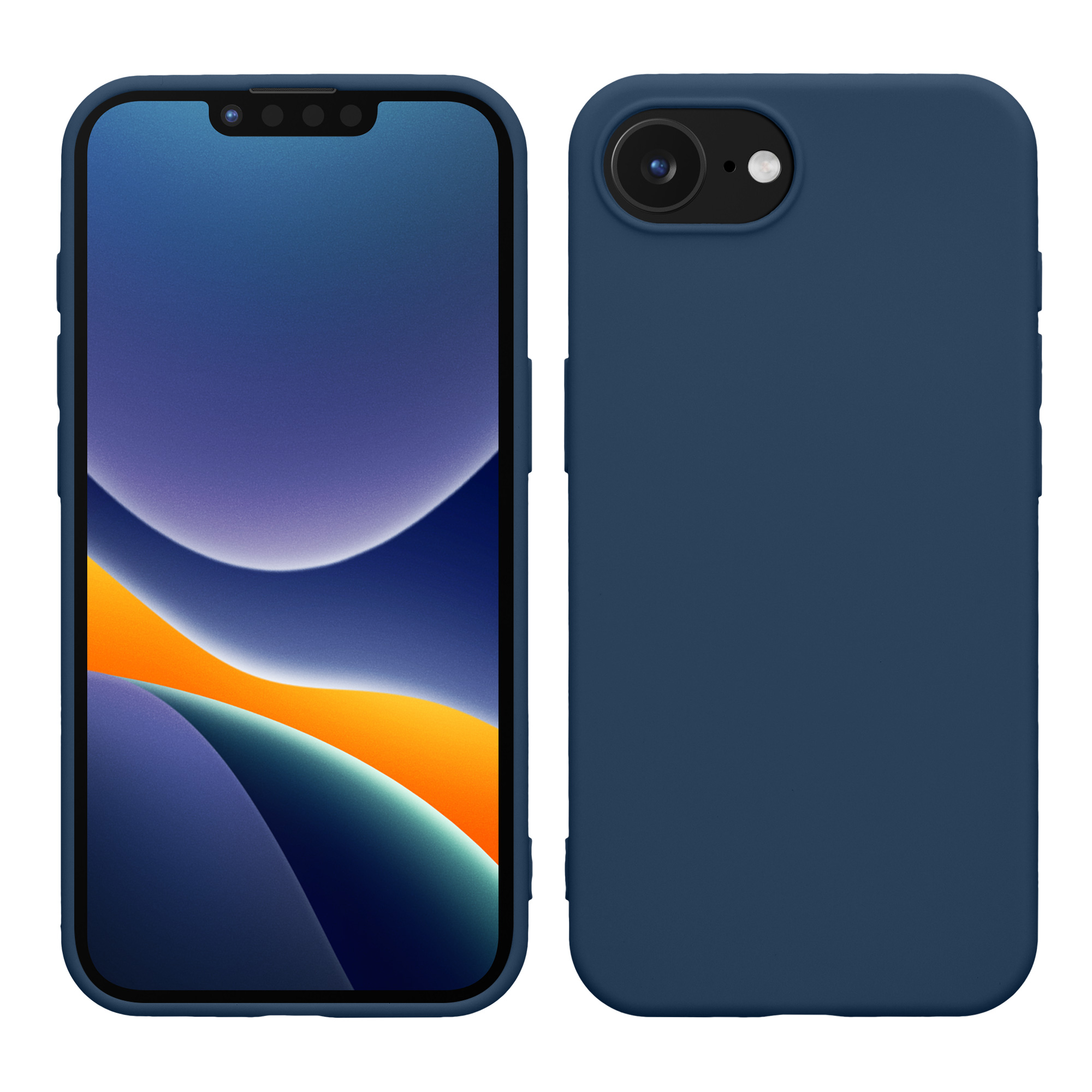 Silikonový kryt Kwmobile pro iPhone 17e / 16e - námořnicky modrá