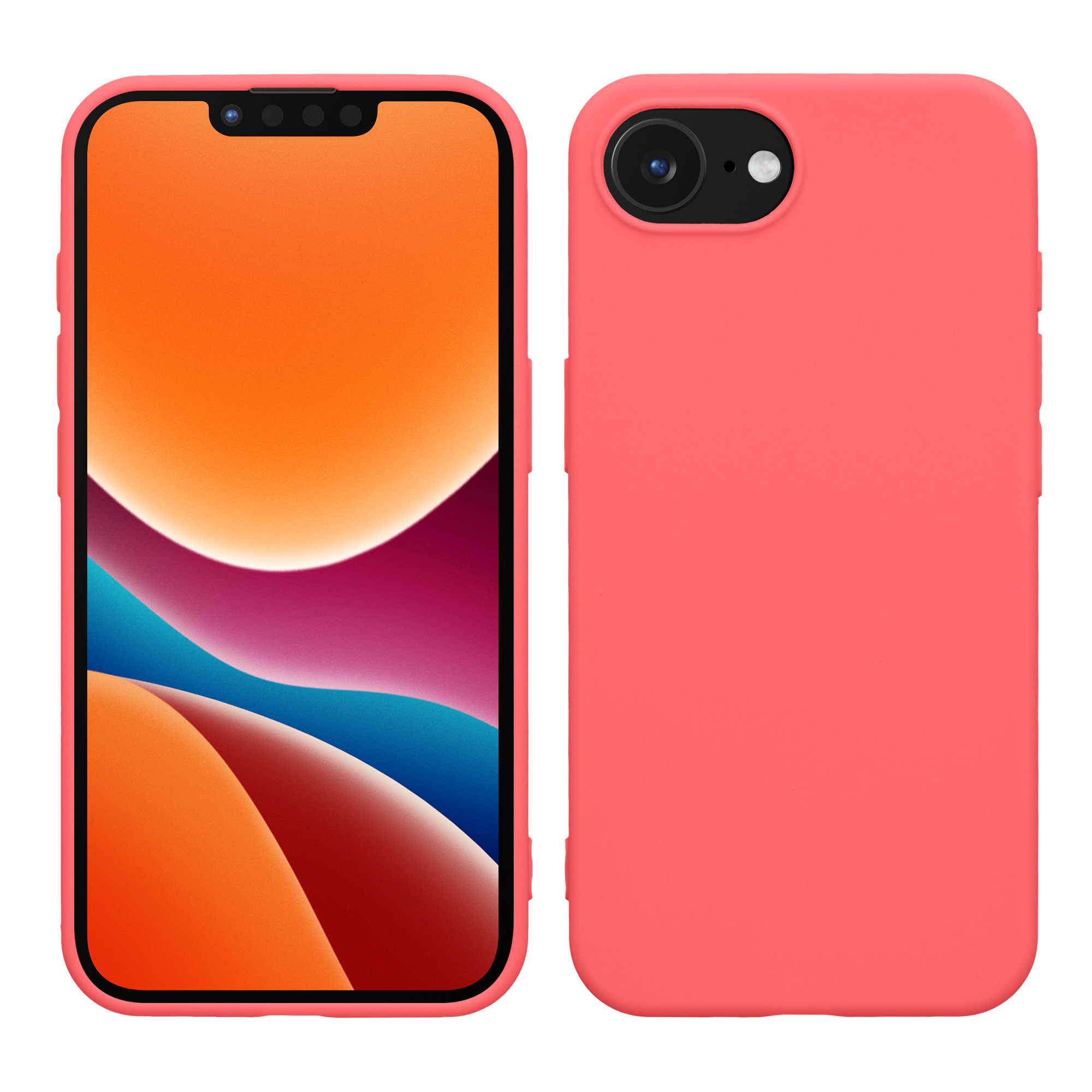 Pouzdro pro Apple iPhone 17e / iPhone 16e kwmobile TPU - neonově korálová