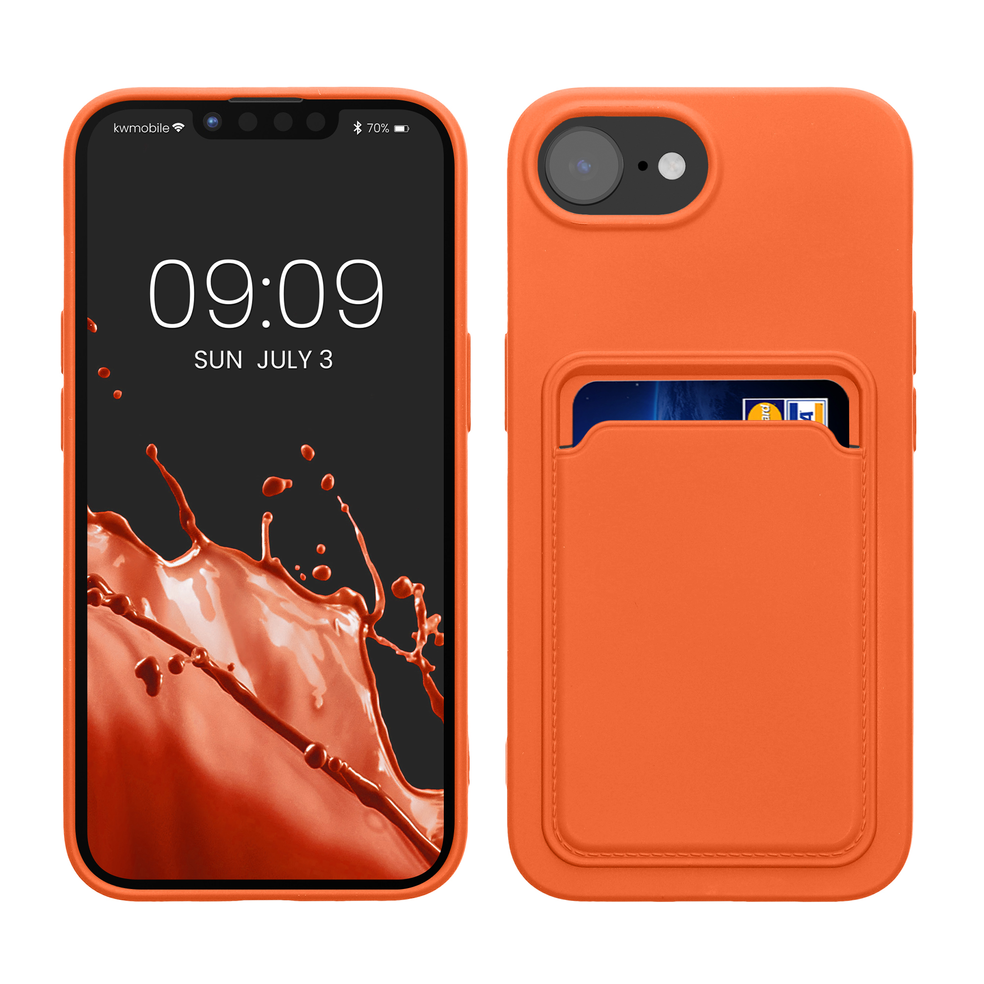 Silikonový kryt kwmobile pro Apple iPhone 17e / iPhone 16e - oranžová