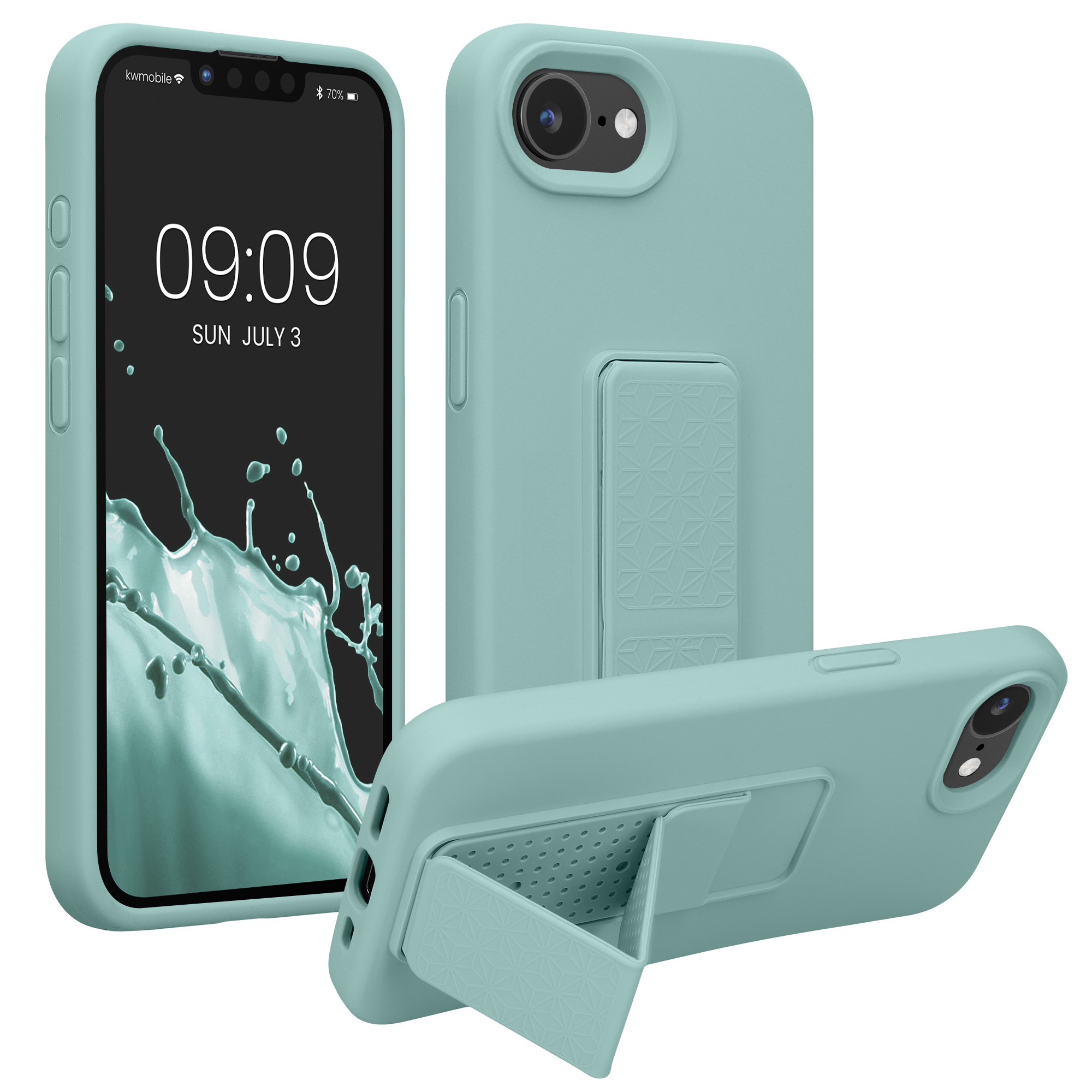 Silikonový kryt Kwmobile pro iPhone 17e / 16e - mátová
