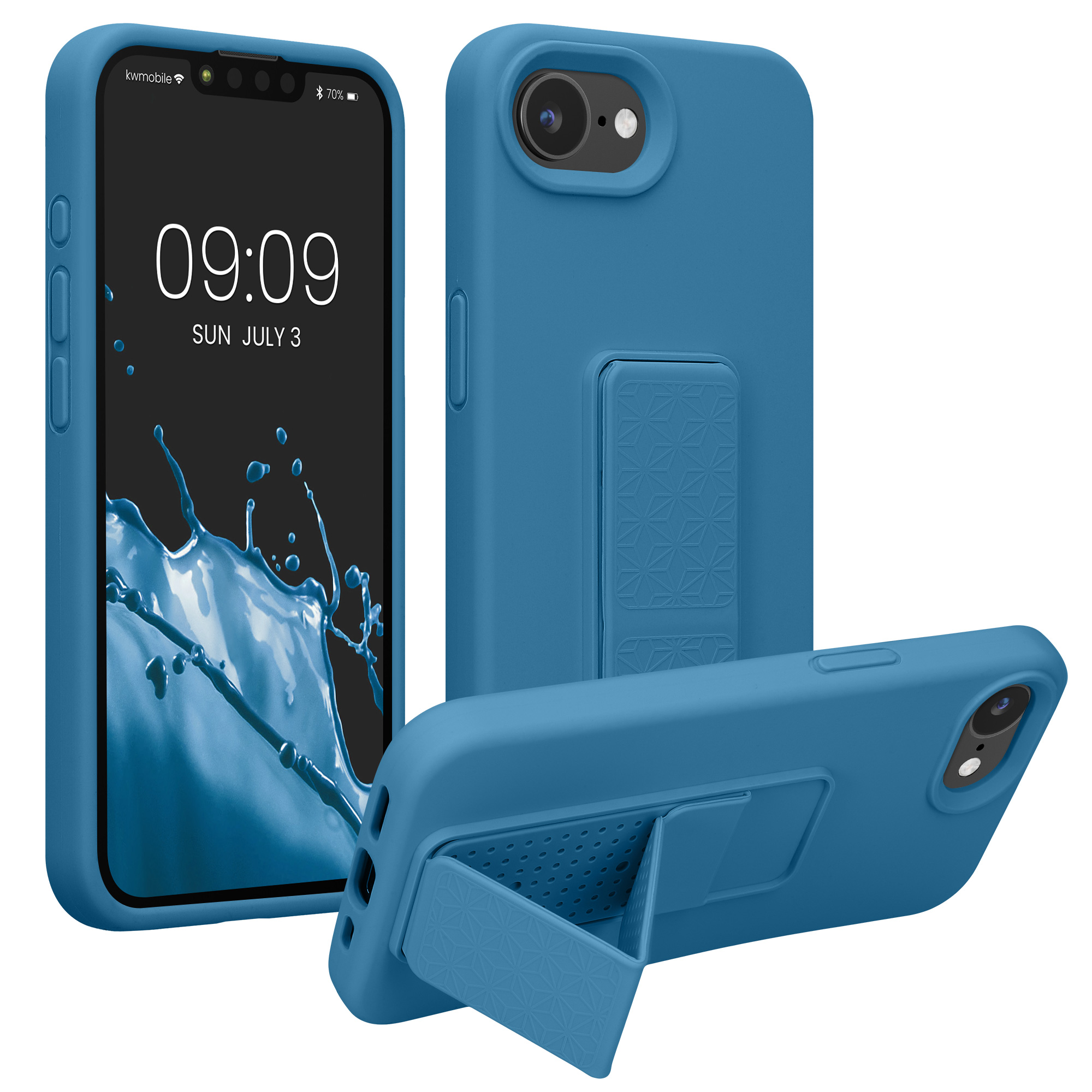 Silikonový kryt Kwmobile pro iPhone 17e / 16e - karibsky modrá