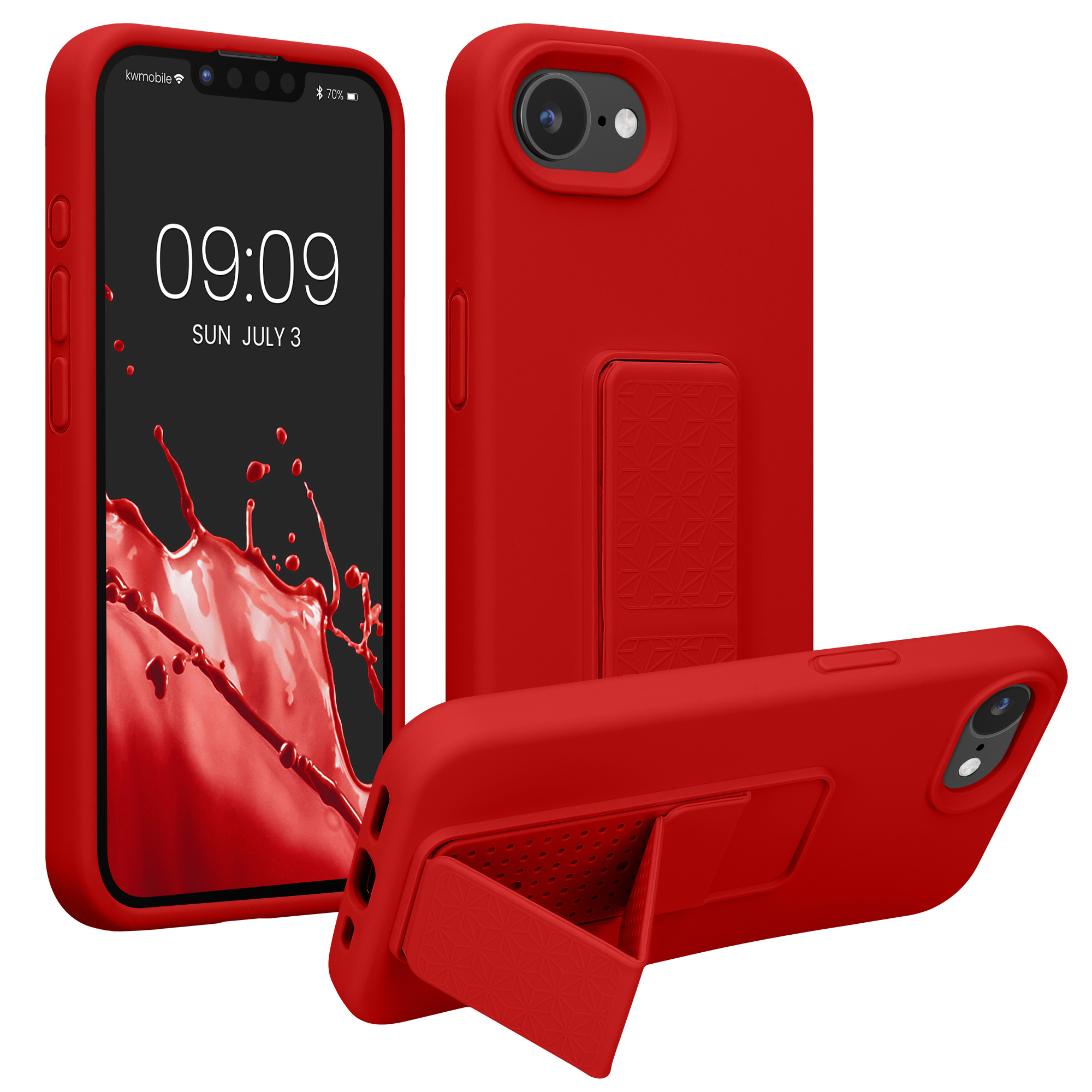 Silikonový kryt Kwmobile pro iPhone 17e / 16e - červená