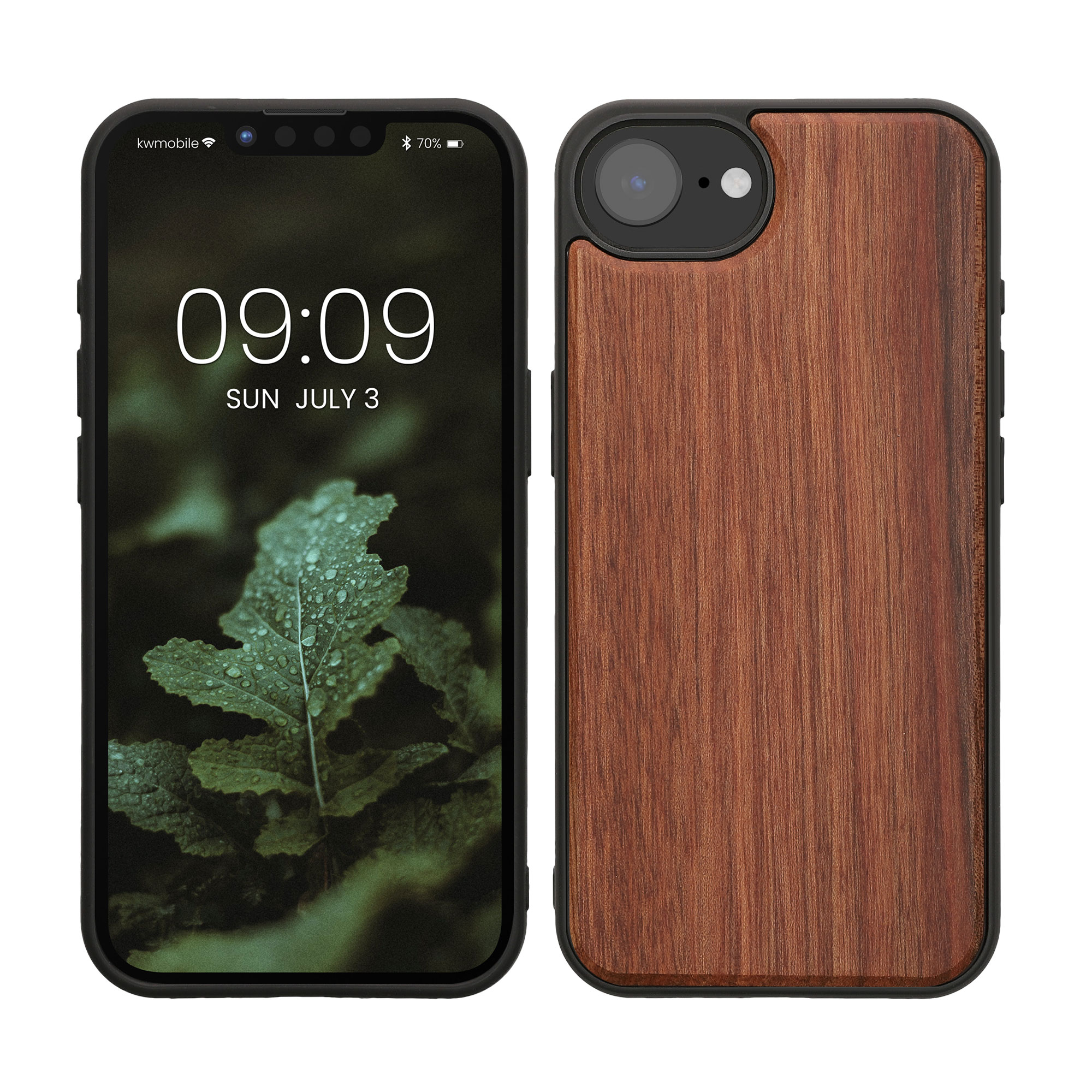 Dřevěné pouzdro pro Apple iPhone 17e / iPhone 16e kwmobile - tvrdý obal v přírodní barvě