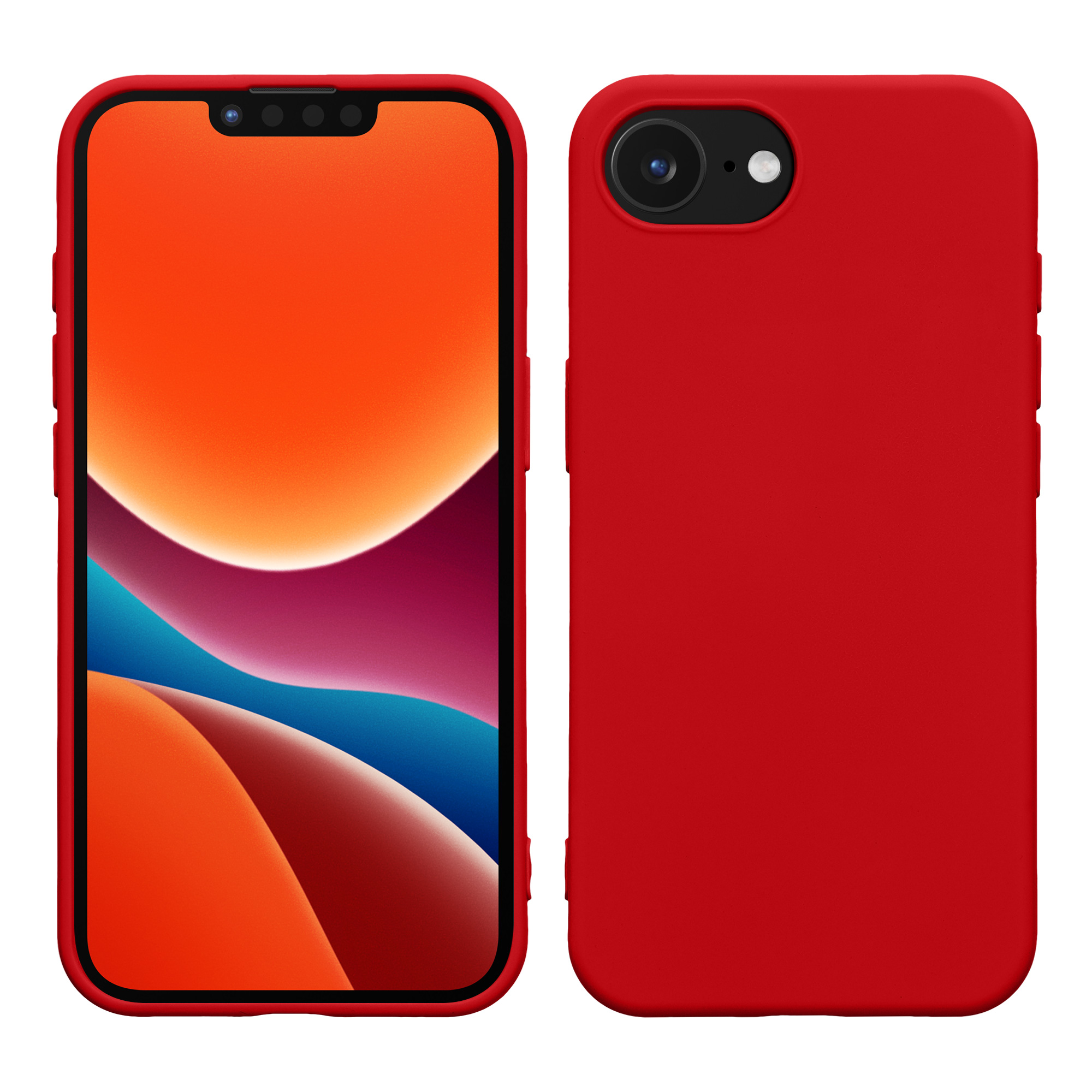 Silikonový kryt Kwmobile pro iPhone 17e / 16e - klasicky červená