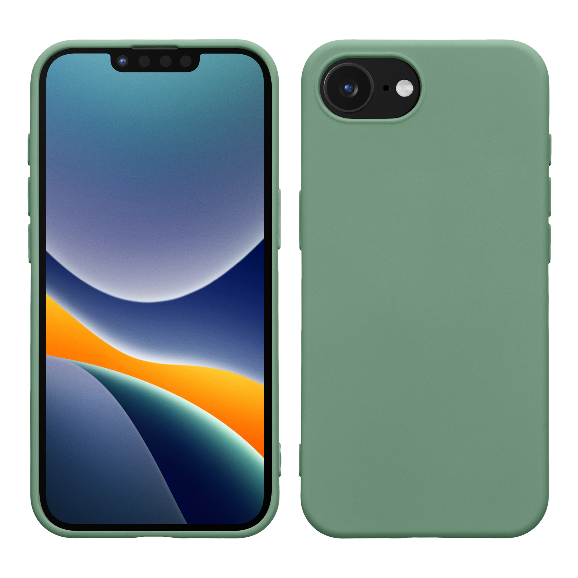 Silikonový kryt kwmobile pro Apple iPhone 17e / iPhone 16e - zelená
