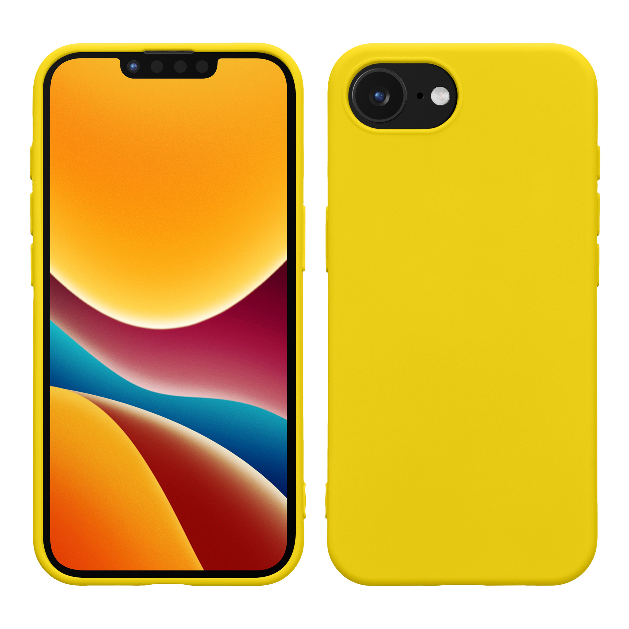 Silikonový kryt kwmobile pro Apple iPhone 17e / iPhone 16e - žlutá