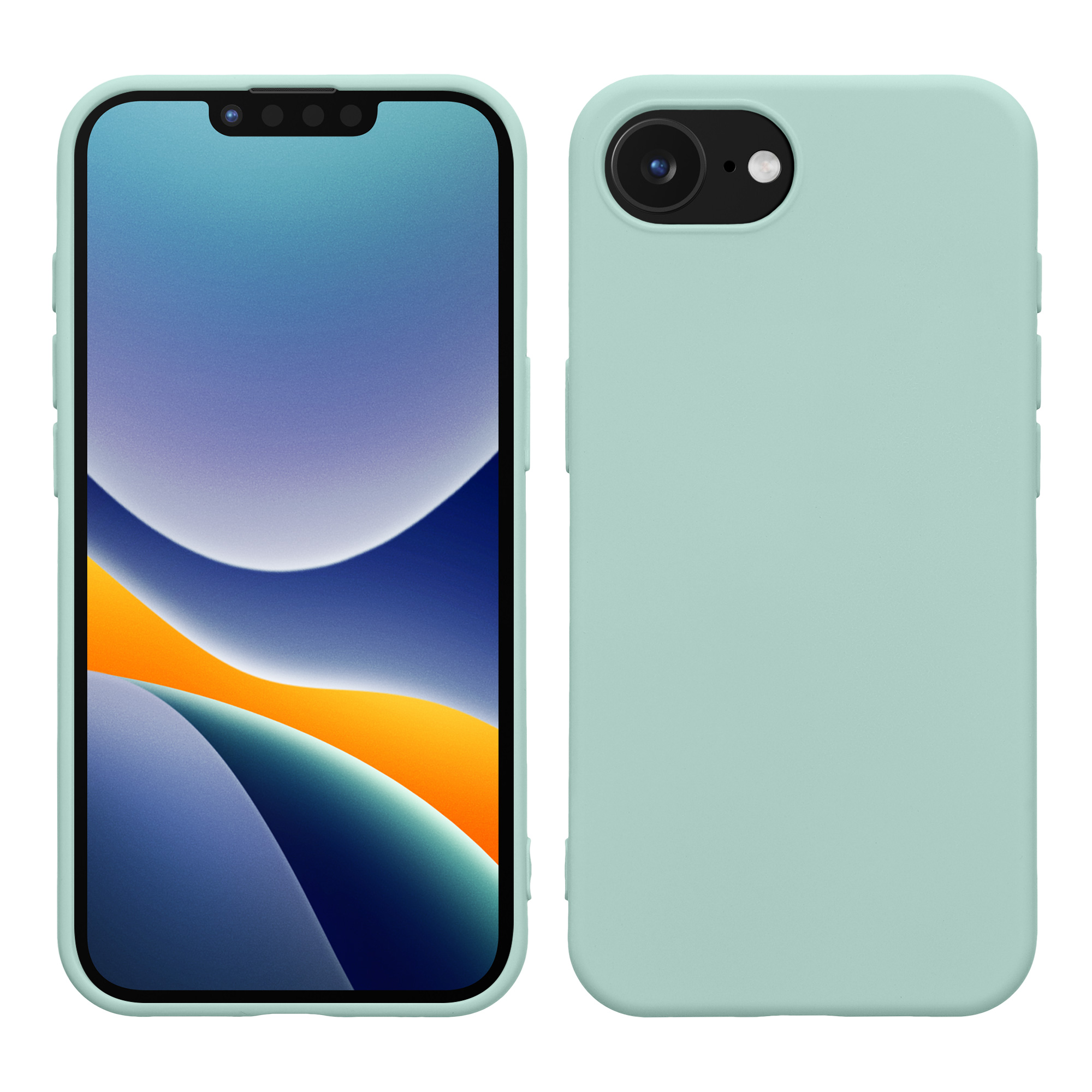Silikonový kryt Kwmobile pro iPhone 17e / 16e - mátová