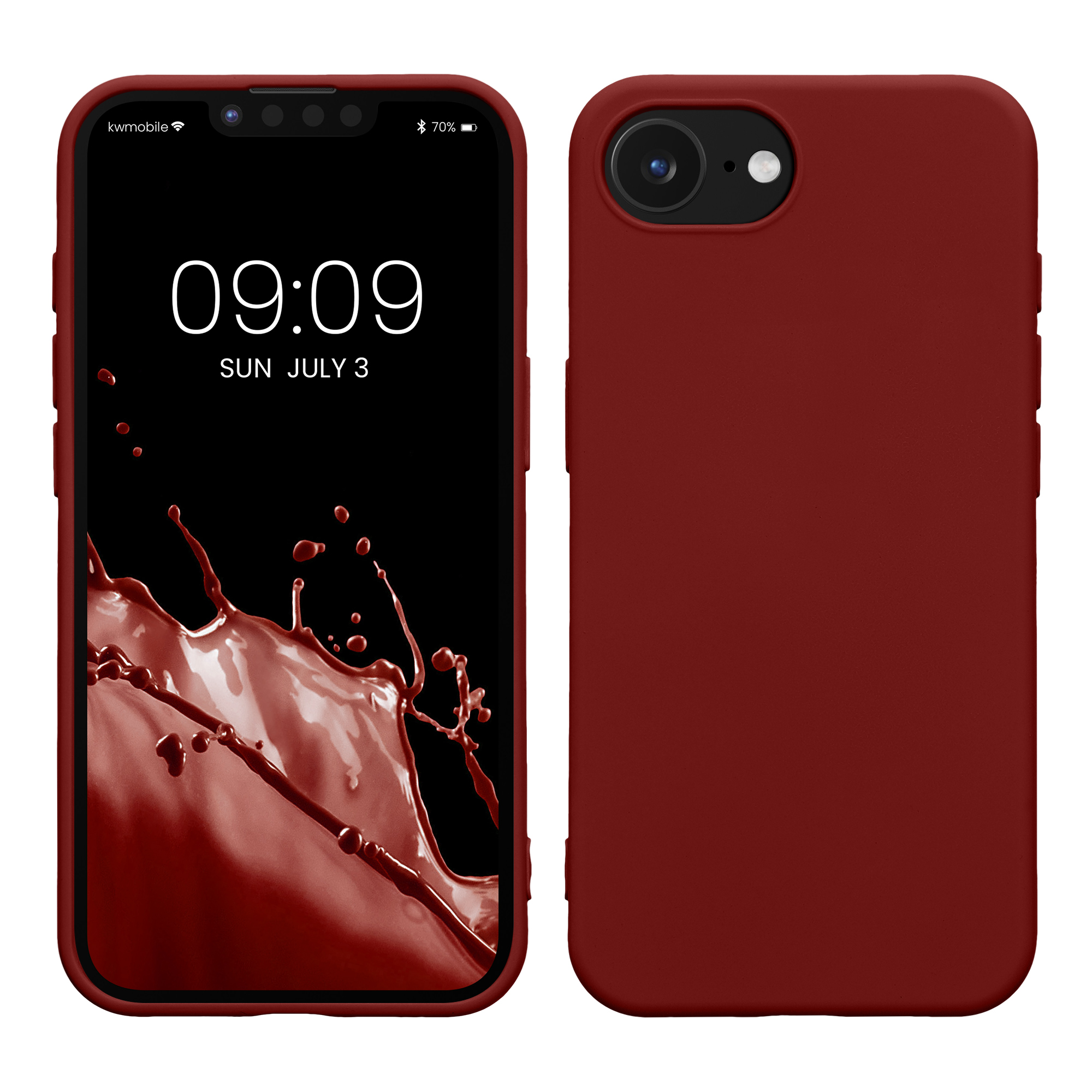 Pouzdro pro Apple iPhone 17e / iPhone 16e kwmobile tenké ochranné silikonové - rebarborová červená
