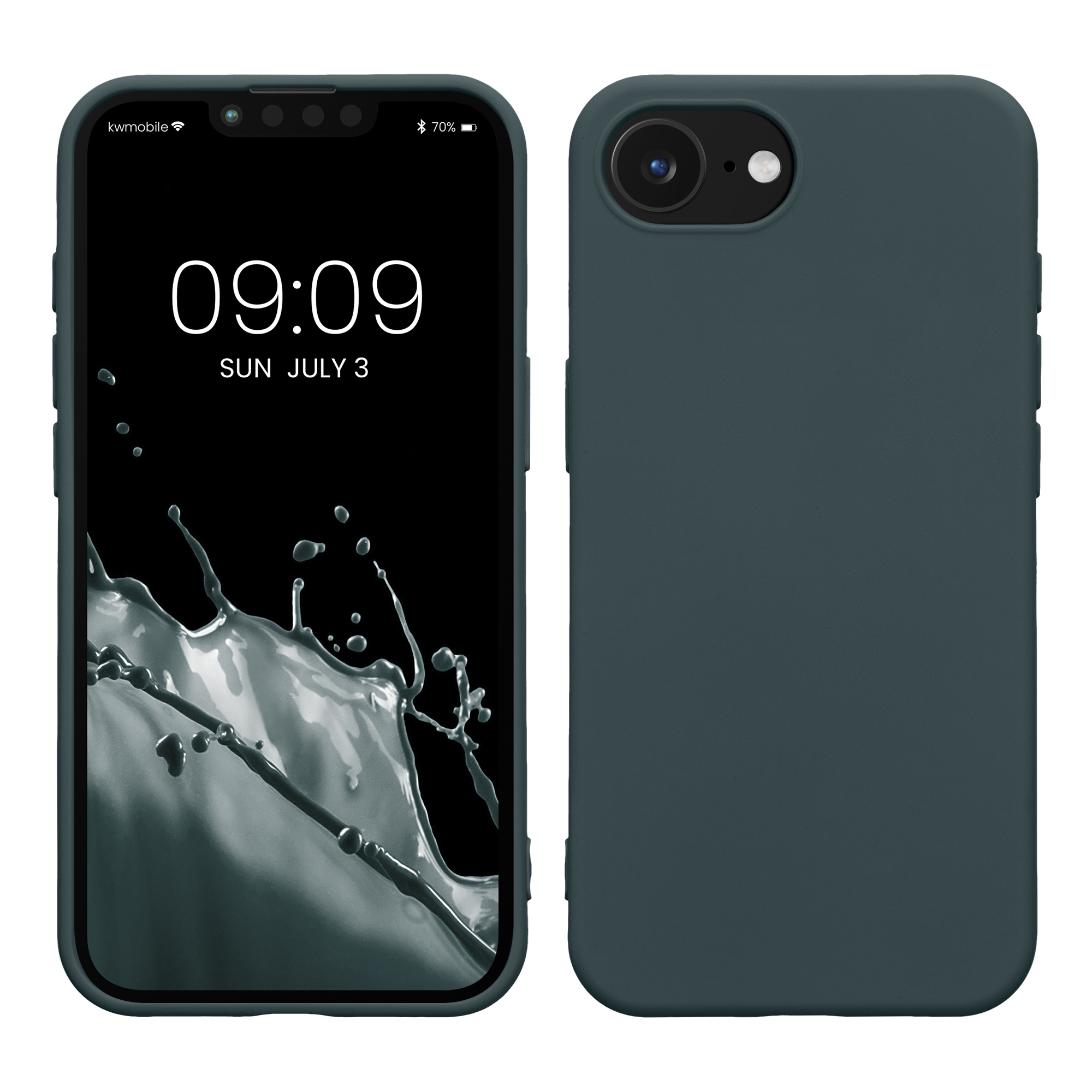 Pouzdro pro Apple iPhone 17e / iPhone 16e kwmobile tenké ochranné silikonové - tmavá antracitová