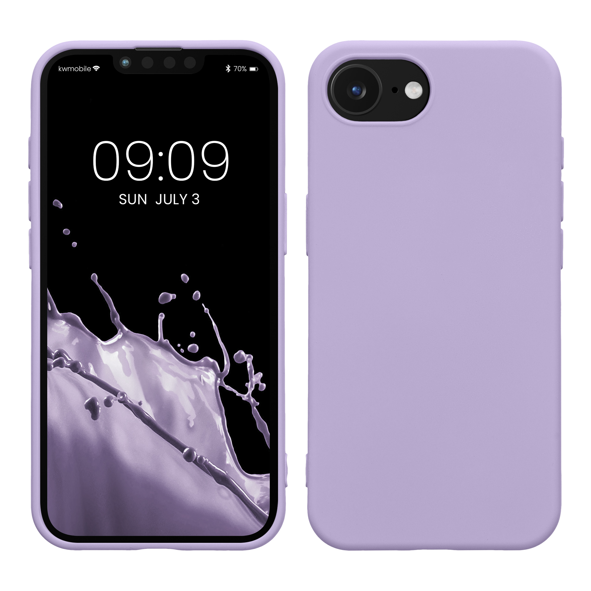 Pouzdro pro Apple iPhone 17e / iPhone 16e kwmobile tenké ochranné silikonové - levandulová