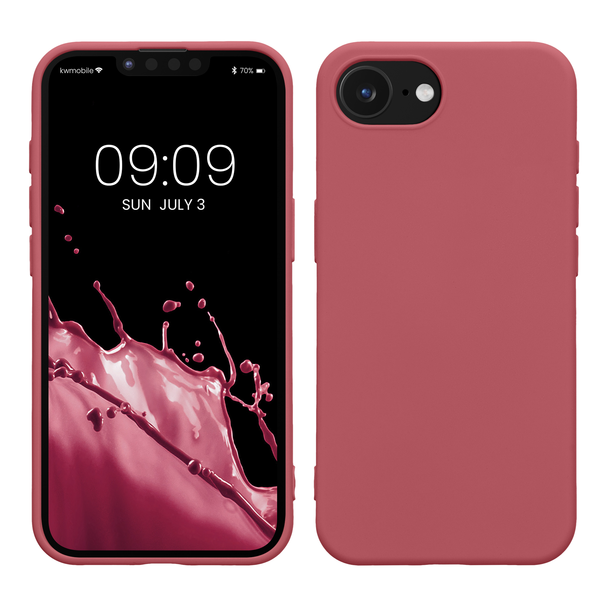 Pouzdro pro Apple iPhone 17e / iPhone 16e kwmobile tenké ochranné silikonové - tmavě starorůžová