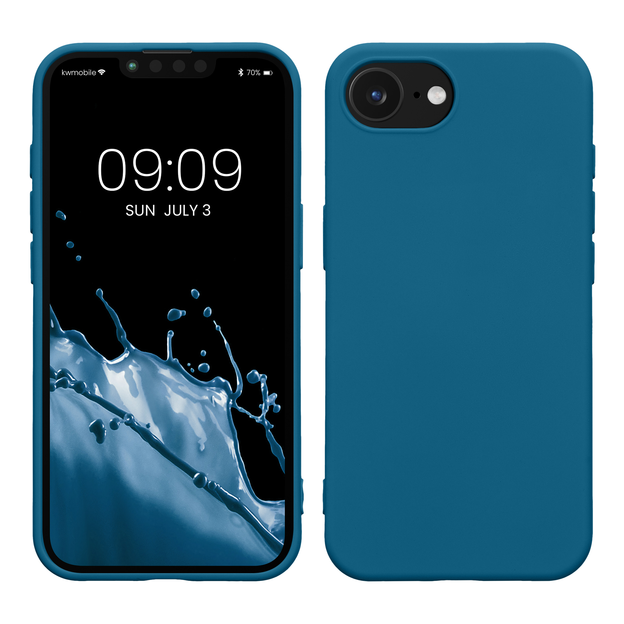 Pouzdro pro Apple iPhone 17e / iPhone 16e kwmobile tenké ochranné silikonové - karibská modrá