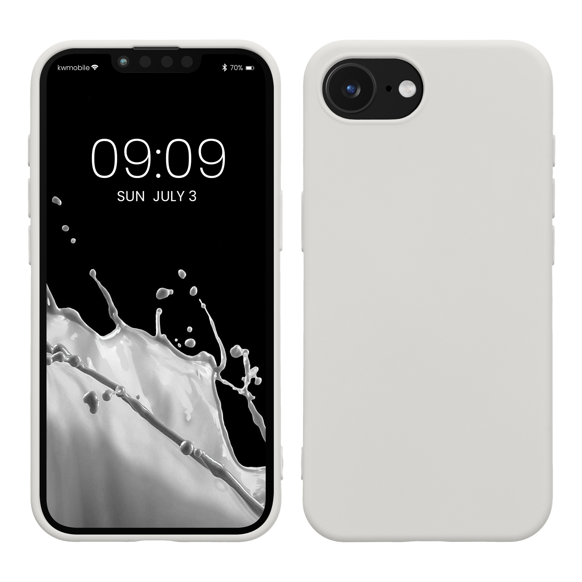 Pouzdro pro Apple iPhone 17e / iPhone 16e kwmobile tenké ochranné silikonové - matná bílá