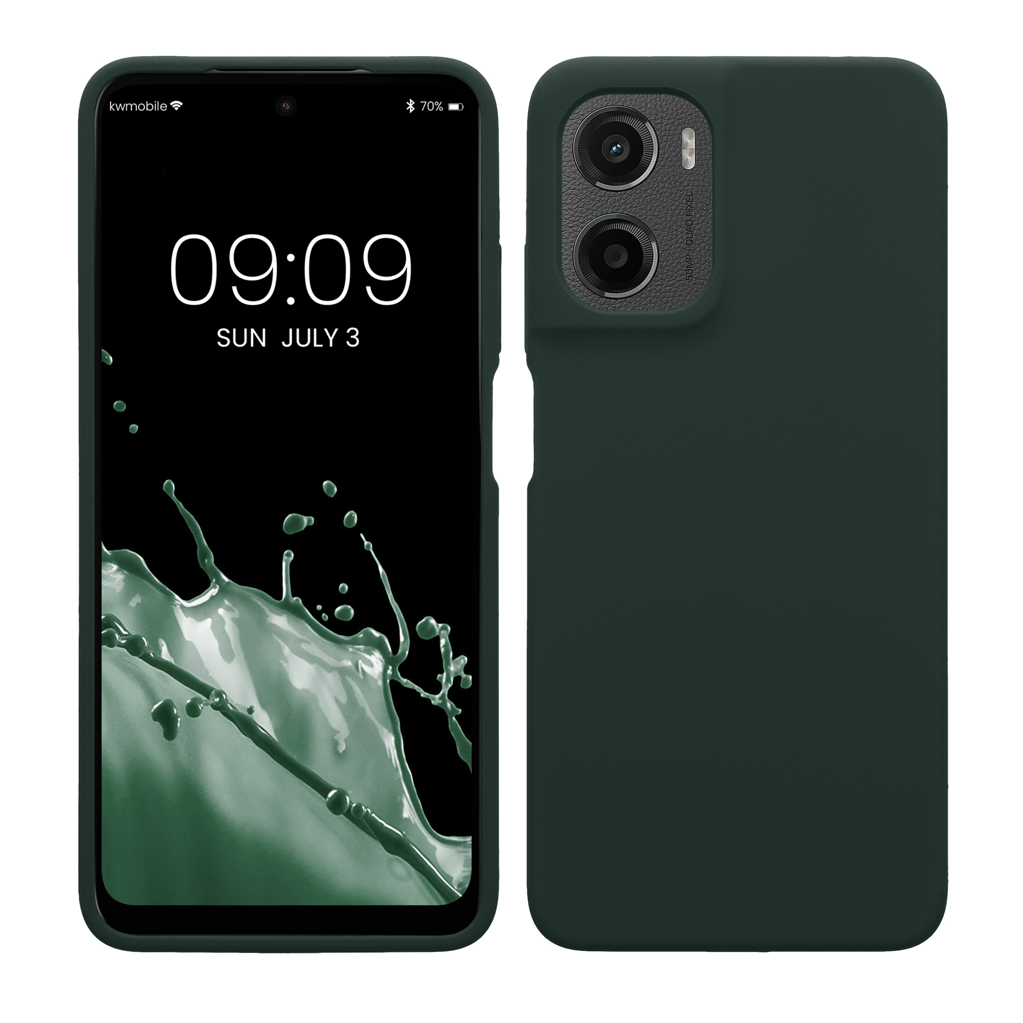 Silikonový kryt kwmobile pro Motorola Moto G05 / Moto E15 - Mechově zelená