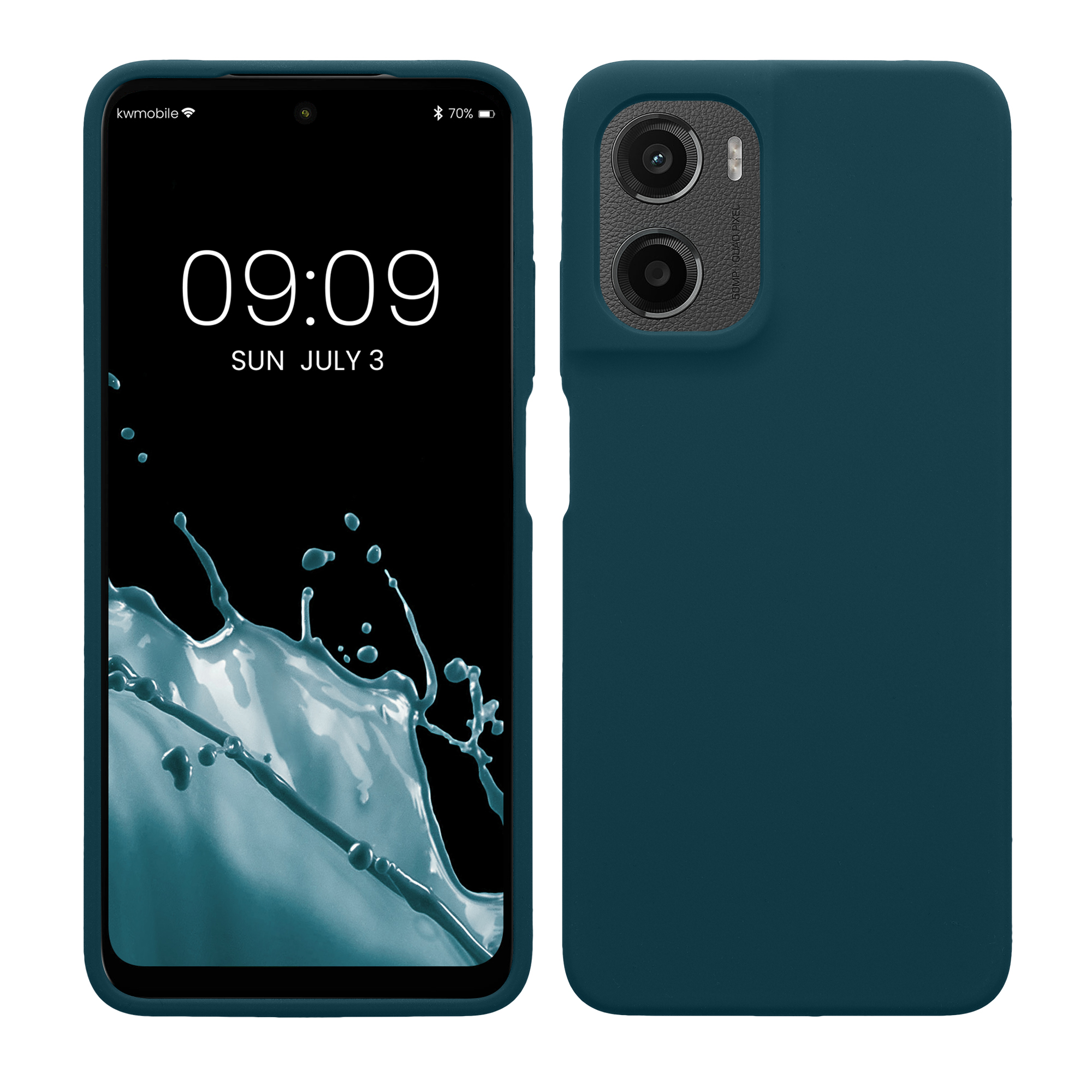 Silikonový kryt kwmobile pro Motorola Moto G05 / Moto E15 - Petrolejová