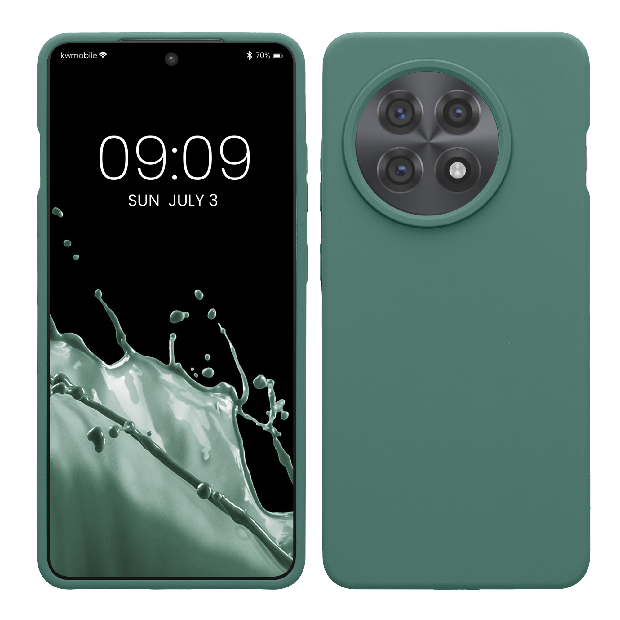 Kryt na mobil OnePlus 13R kwmobile Soft Cover lesní zelená