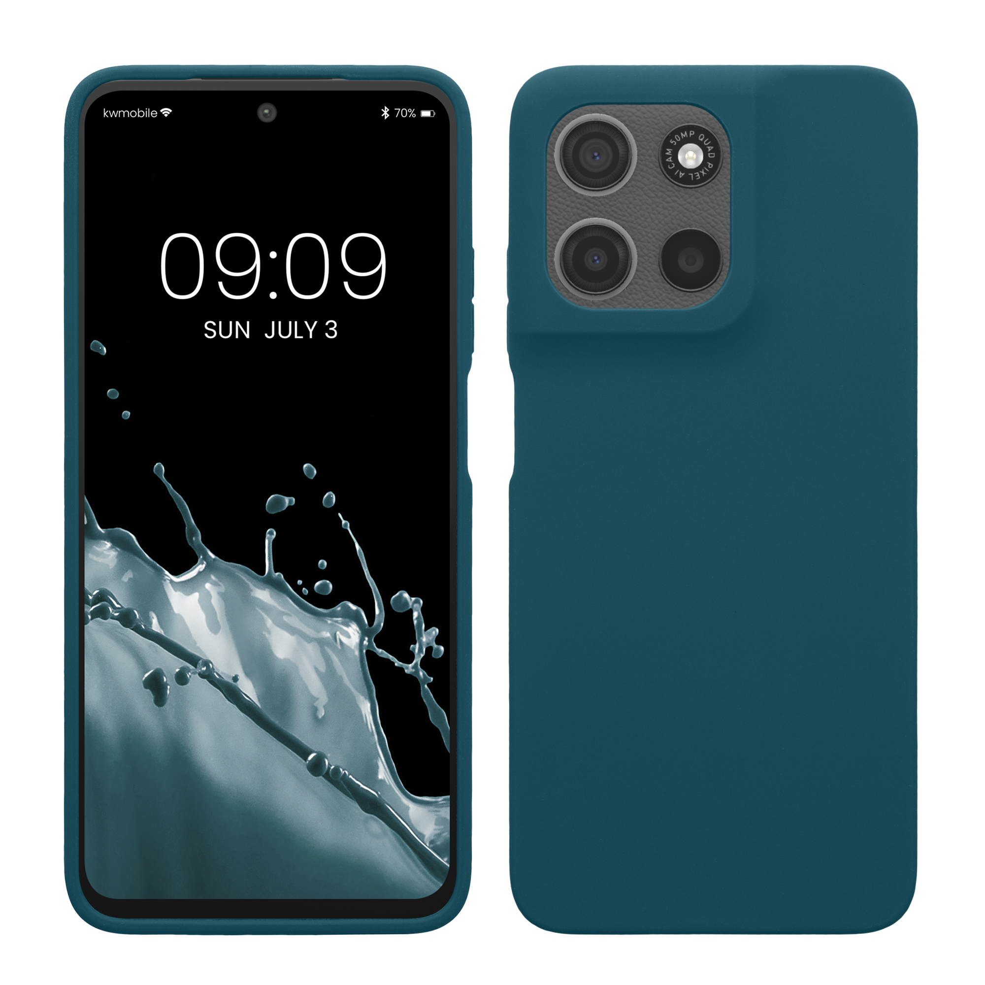 Silikonový kryt kwmobile pro Motorola Moto G15 - Petrolejová