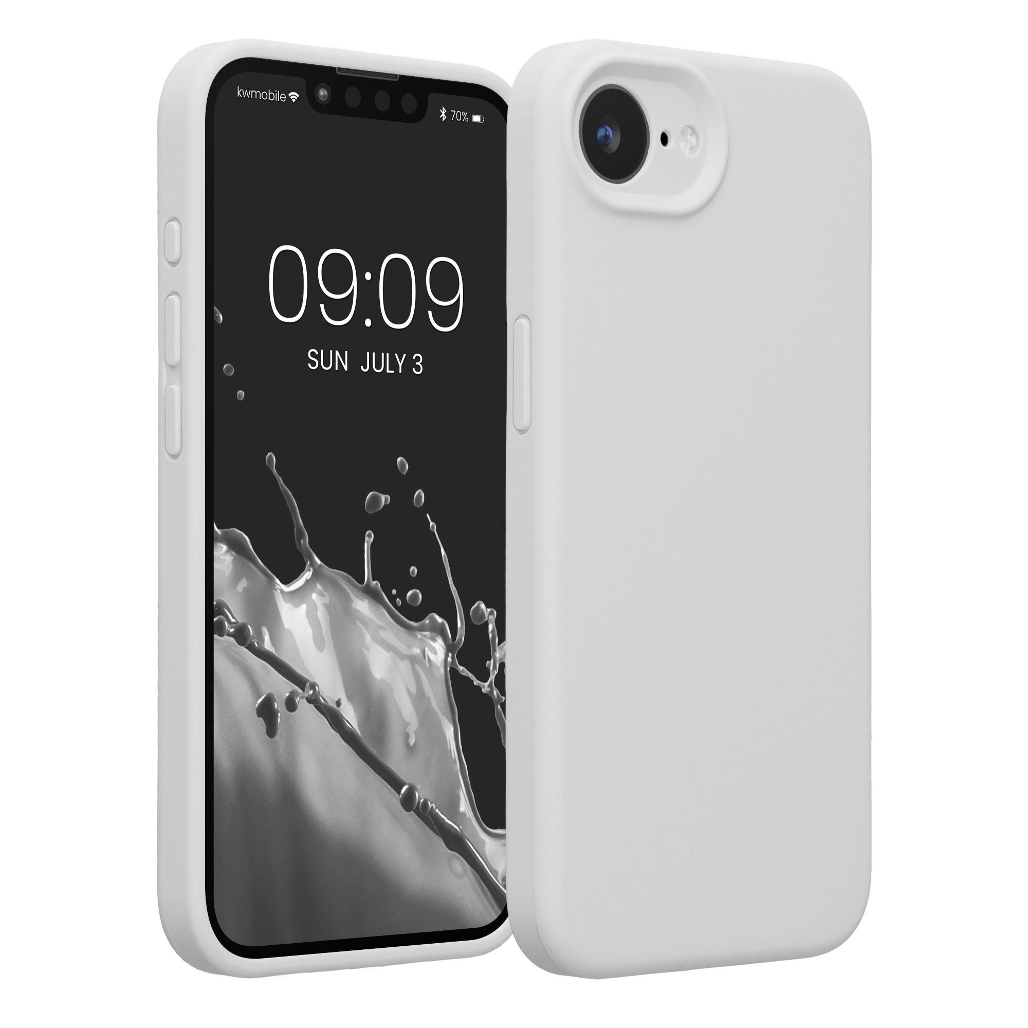 Pouzdro pro Apple iPhone 17e / iPhone 16e kwmobile tenké silikonové - bílá
