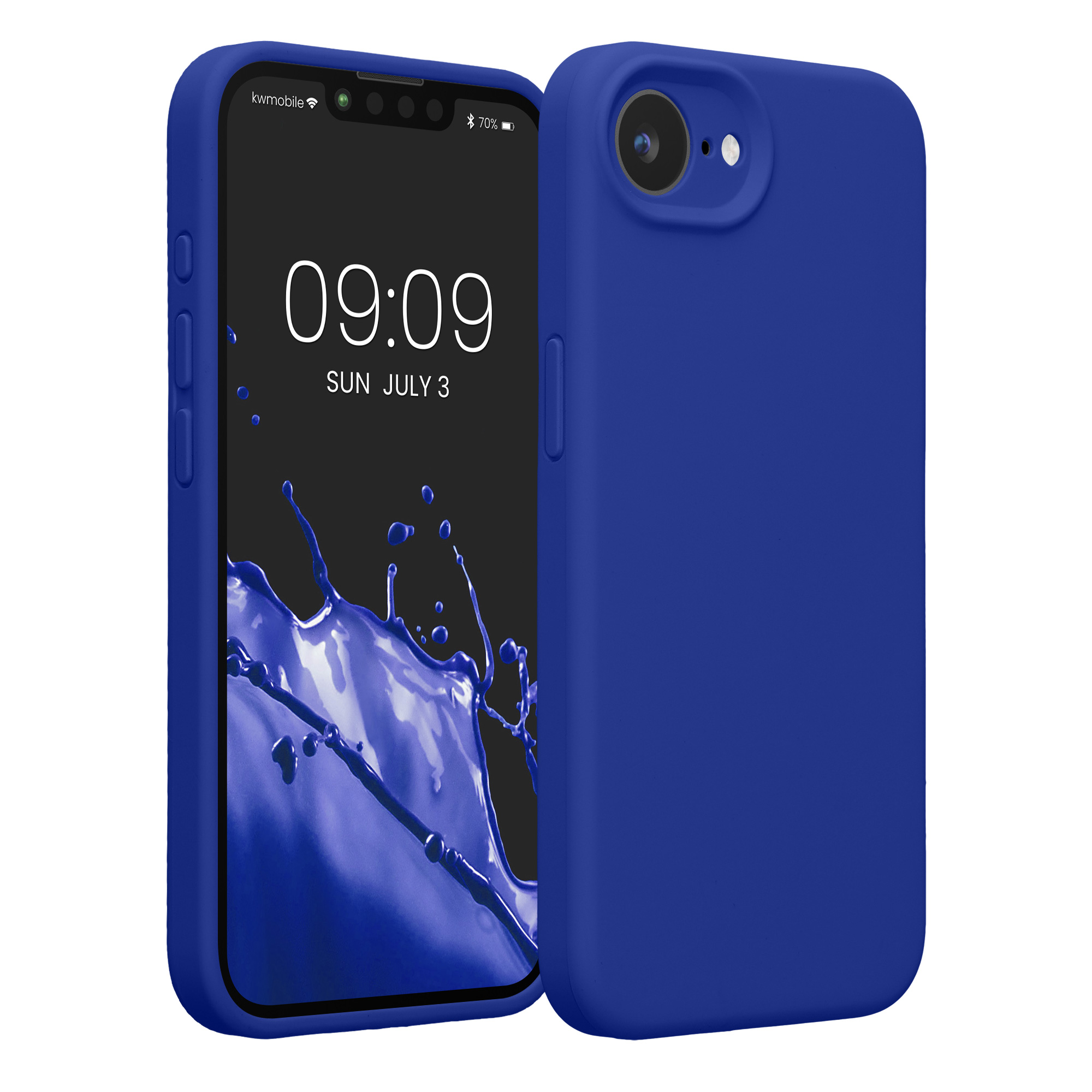 Silikonový kryt kwmobile pro Apple iPhone 17e / iPhone 16e - modrá