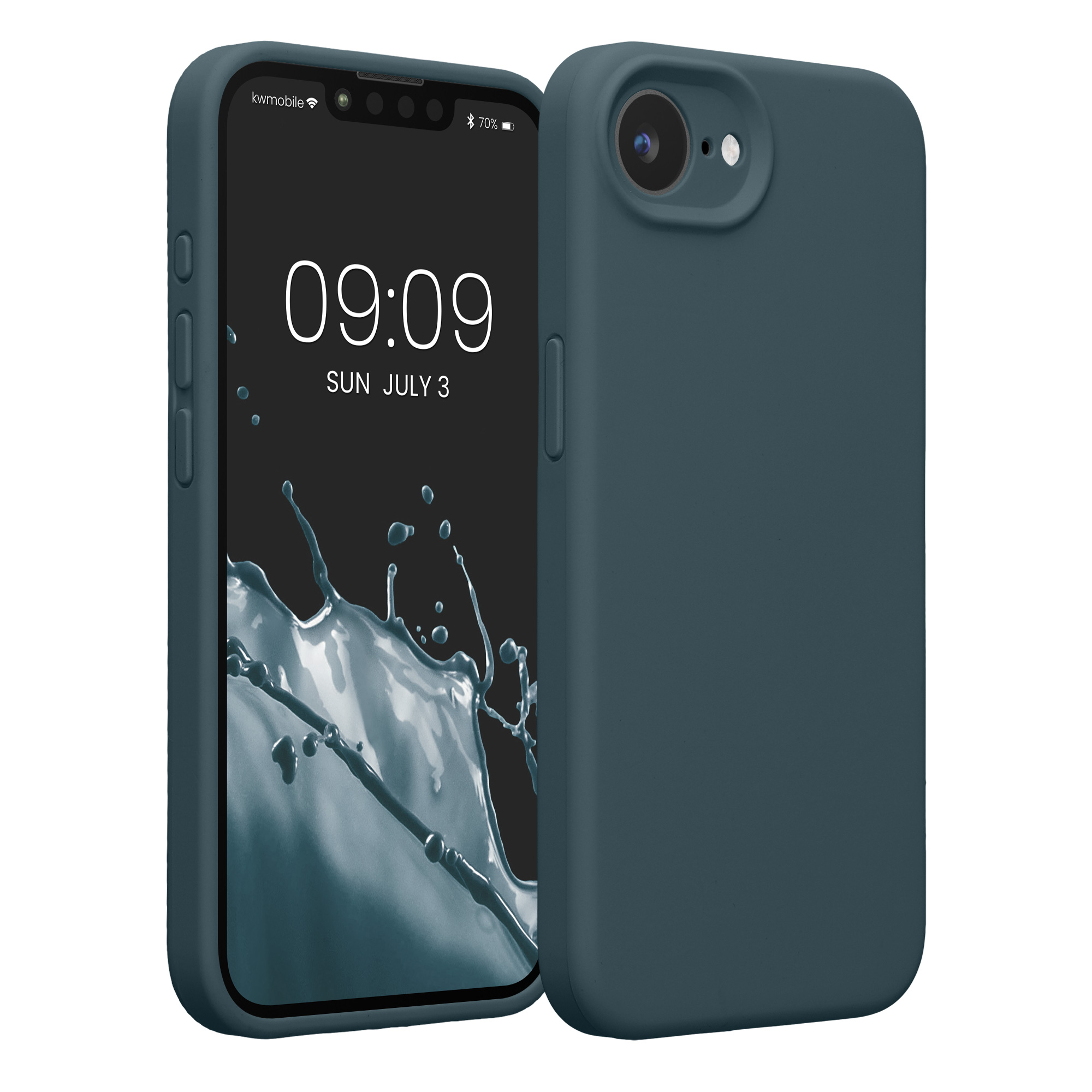 Silikonový kryt Kwmobile pro iPhone 17e / 16e - tmavě šedá