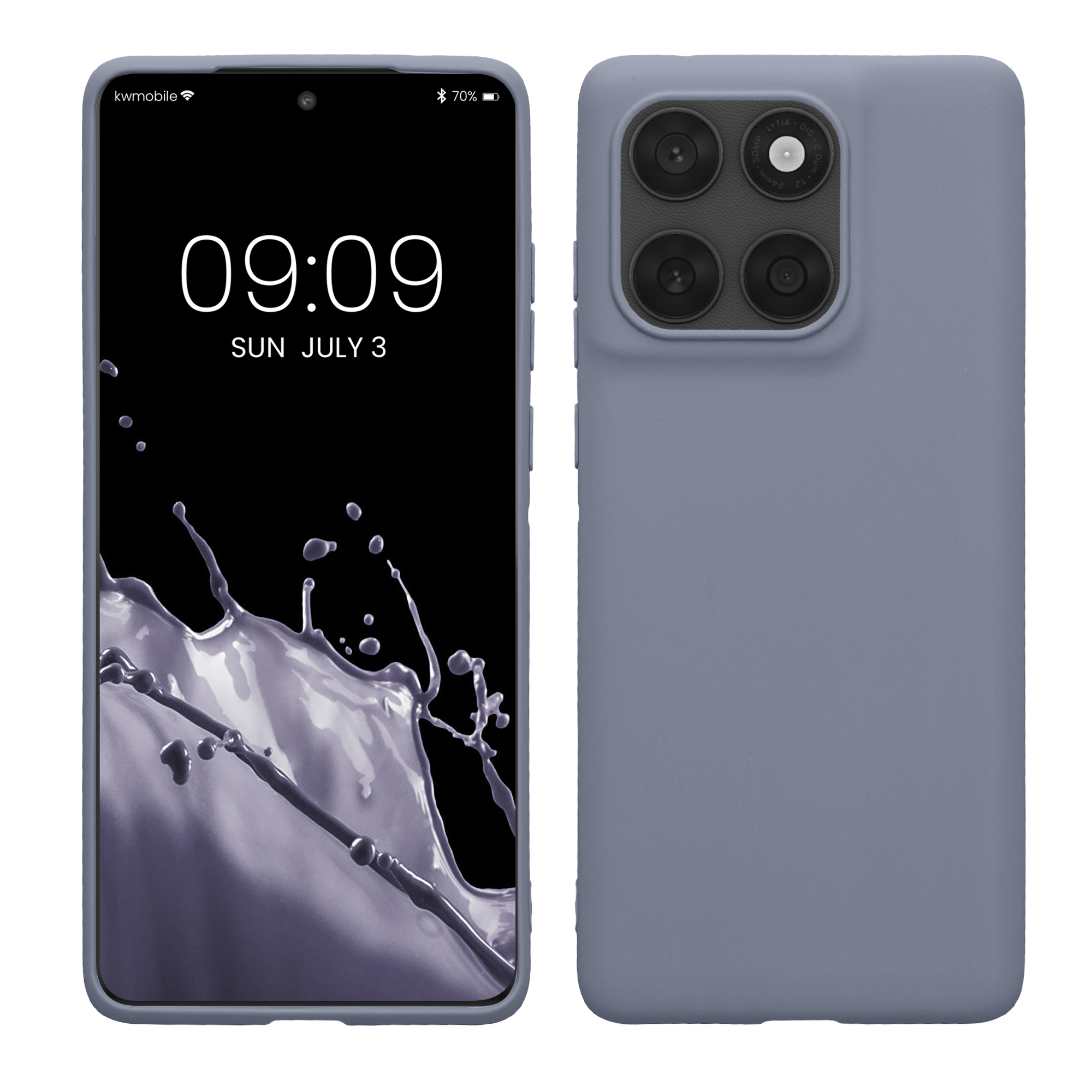Kryt na mobil Motorola Edge 60 Fusion kwmobile TPU matná levandulová šedá
