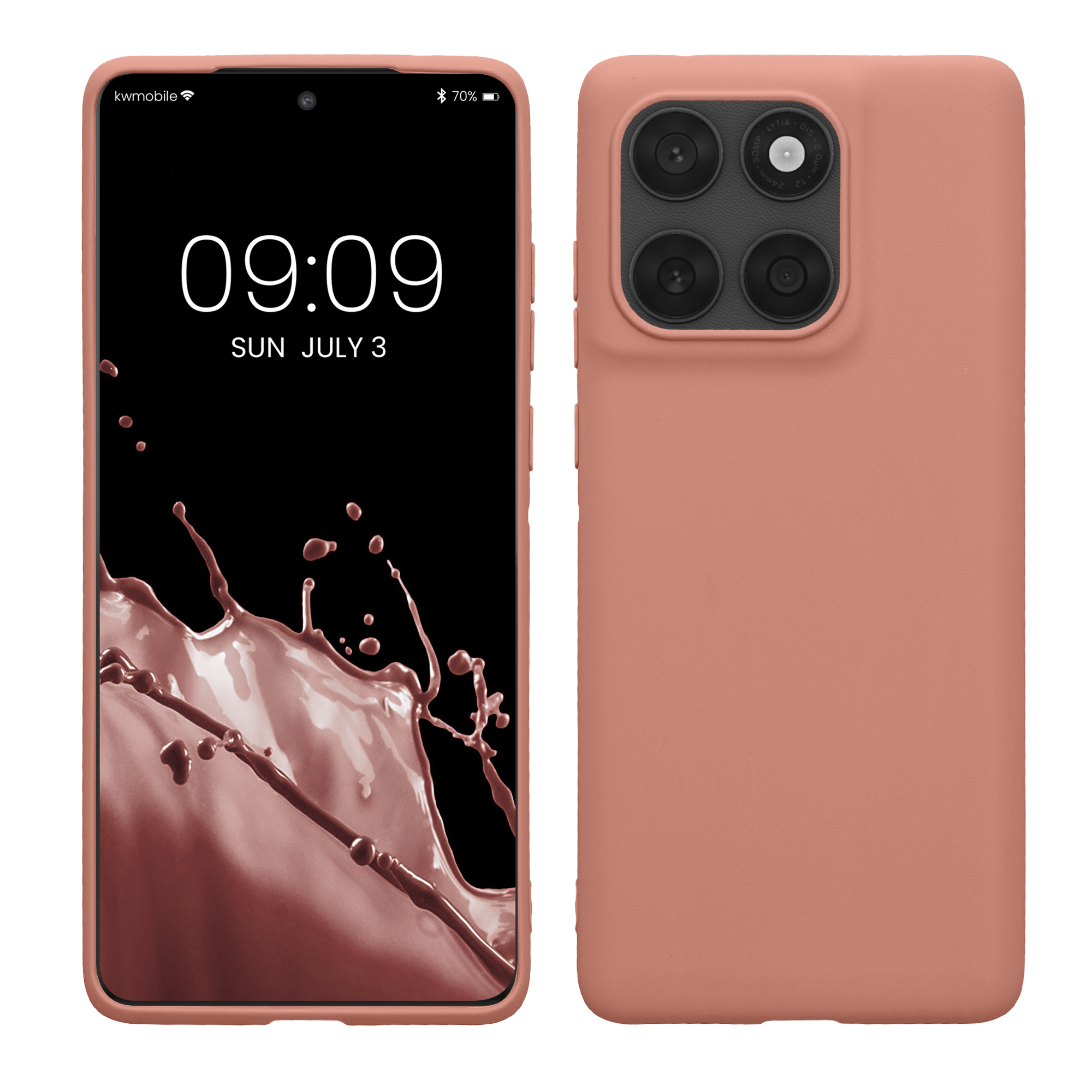 Kryt na mobil Motorola Edge 60 Fusion kwmobile TPU zimní růžová