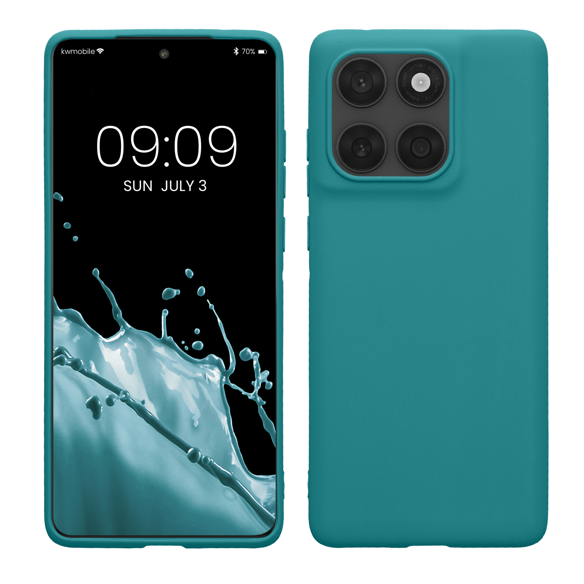 Kryt na mobil Motorola Edge 60 Fusion kwmobile TPU petrolejová matná