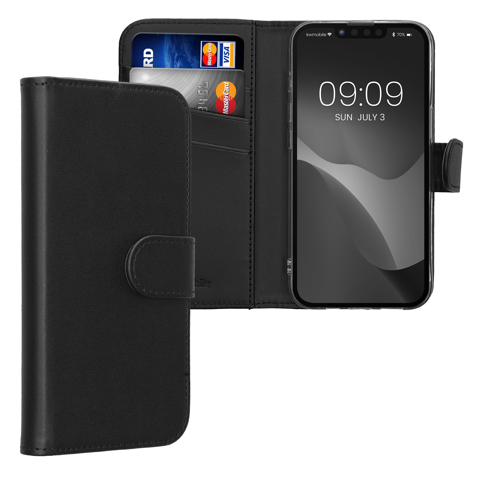 Flipové pouzdro Kwmobile pro iPhone 17e / 16e - černá