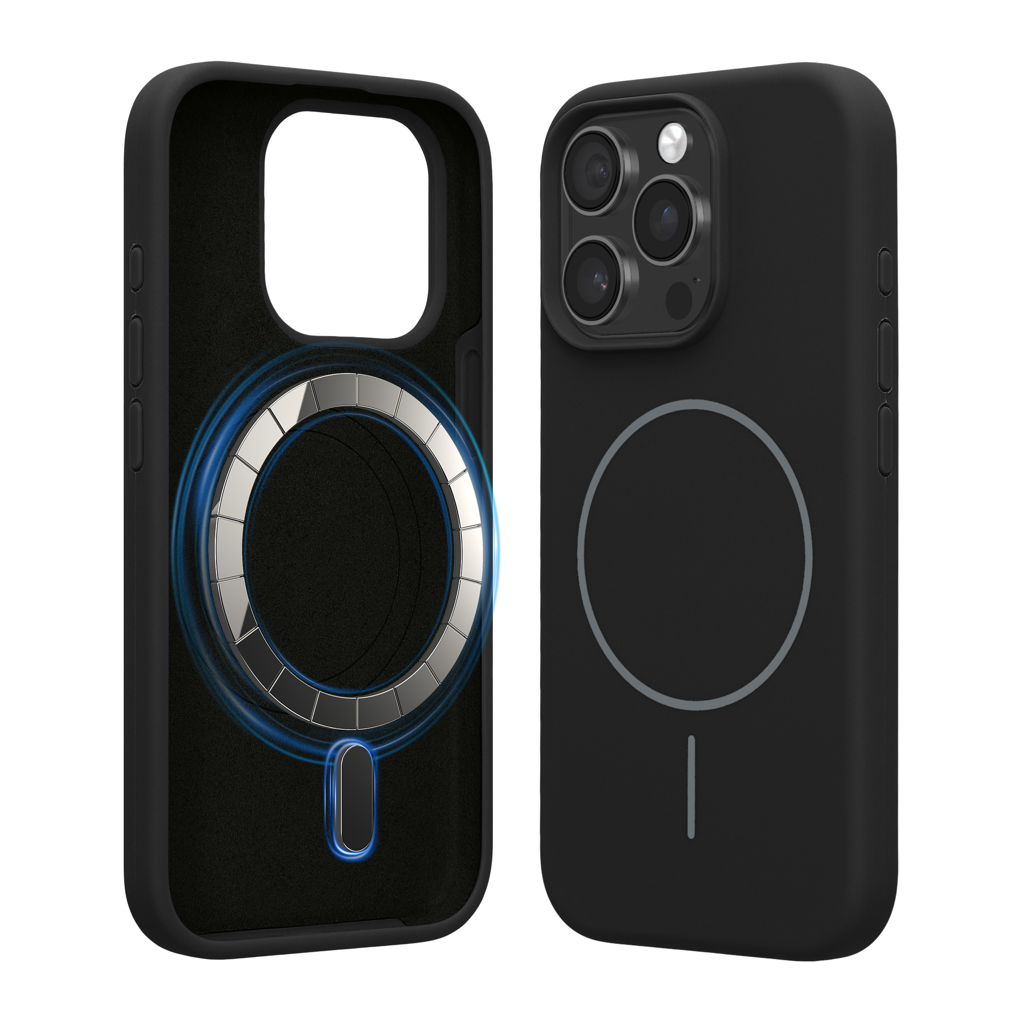 Magnetický kryt kwmobile pro iPhone 15 Pro - černá